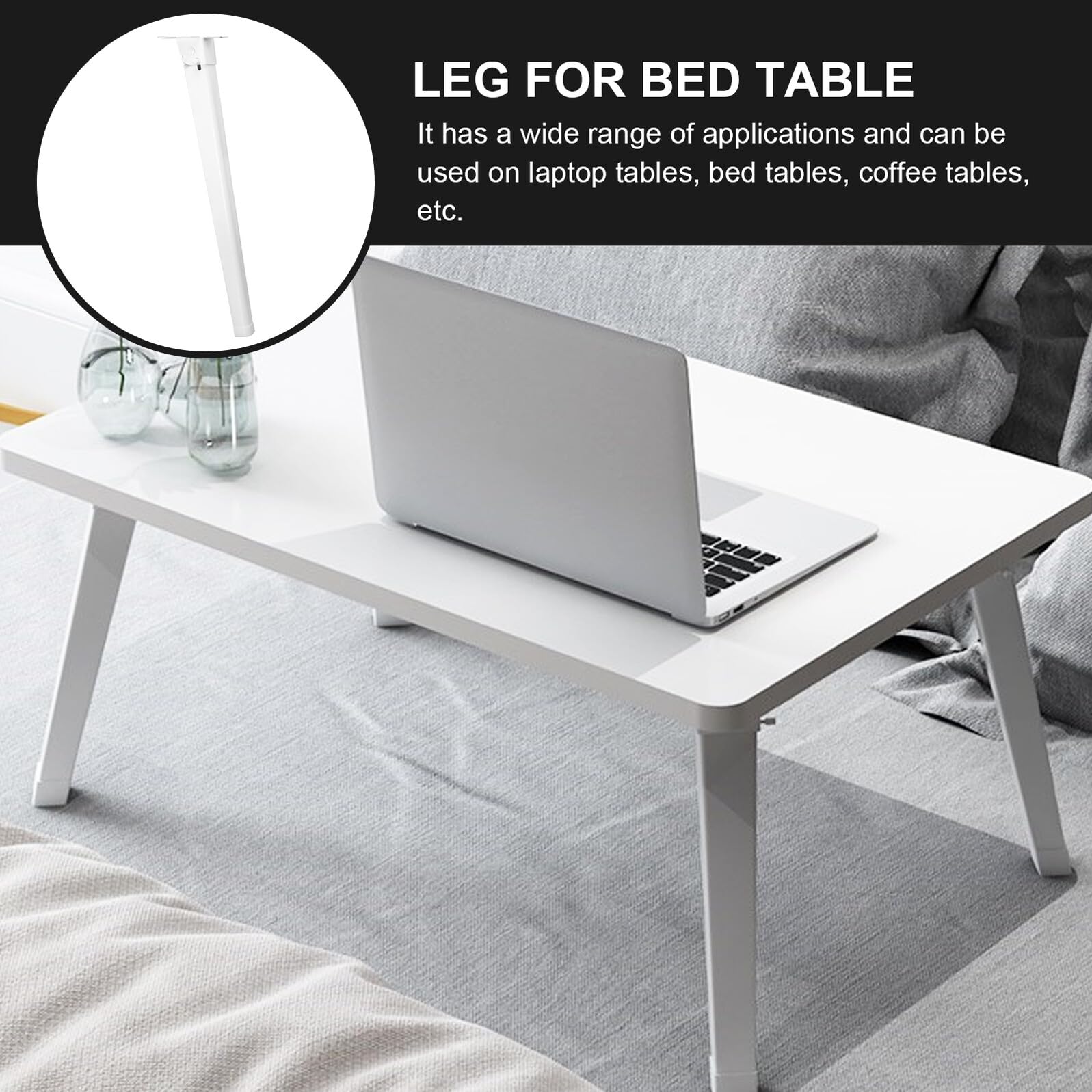 4 Stück Klappbare Möbelbein aus Eisen für Klapptisch und Laptoptisch