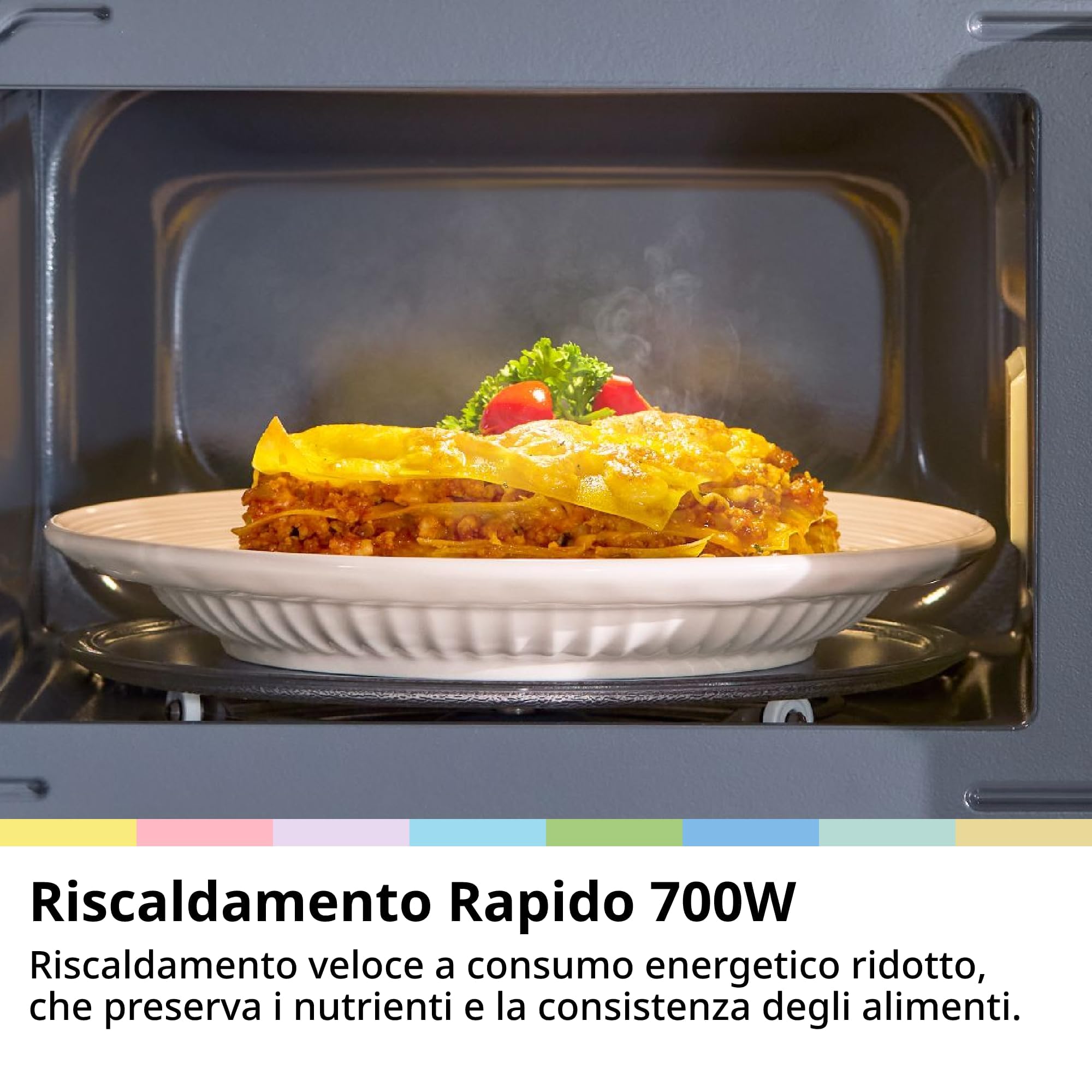 COMFEE' CMO-MP012ND(BK) Mini horno microondas de 20 L y 700 W, color negro, con ventana grande, diseño compacto, función de descongelación rápida, 5 niveles de potencia