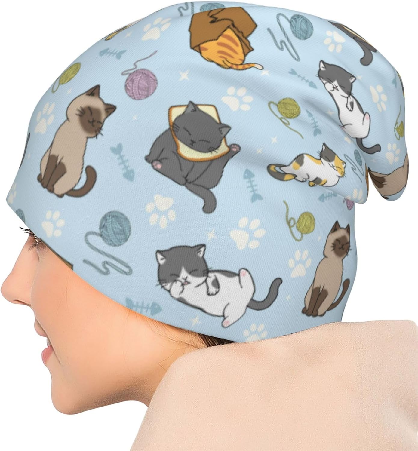 Beanie Chemo Hats Cancer Headwear Skull Hat Knitted Hat Nightcap Skull Cap for Women Men - Image 4