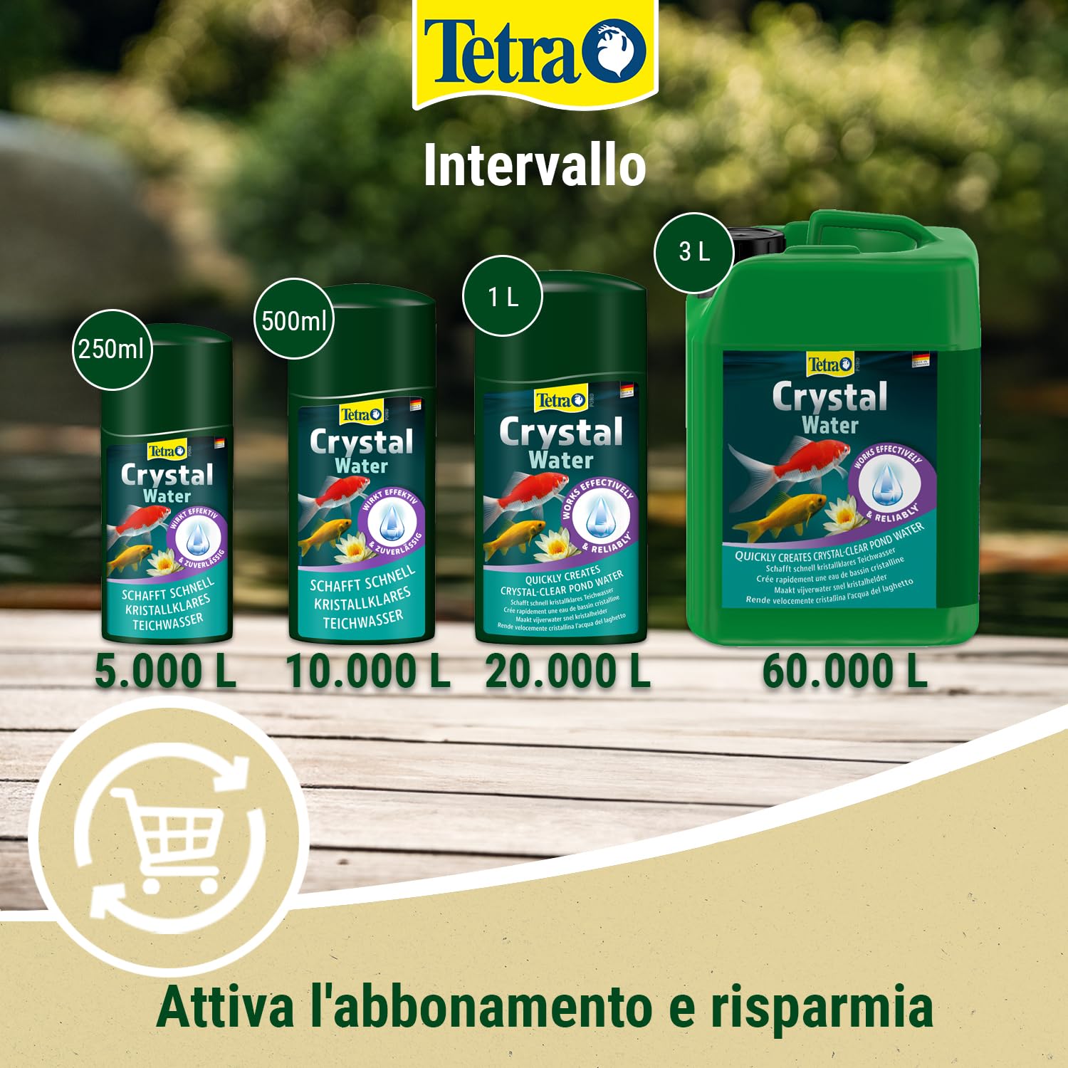 Tetra CrystalWater Soluzione Per Laghetto - Per Acqua Trasparente, Rimuove Torbidità, 50ml Per 1000L - Foto 6