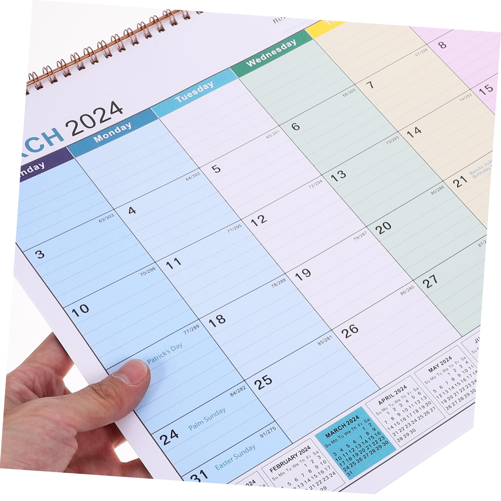SEWACC 3 Piezas Calendario 2024 calendarios the almanack de uso diario de la de pared mensual para la oficina mensual de vacaciones