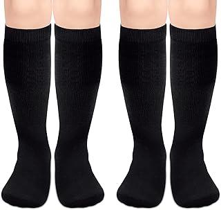 Toddler Soccer Socks Kids Soccer Socks Boys Girls Soccer Socks Youth Football Socks Striped Tube Socks Knee High Cotton