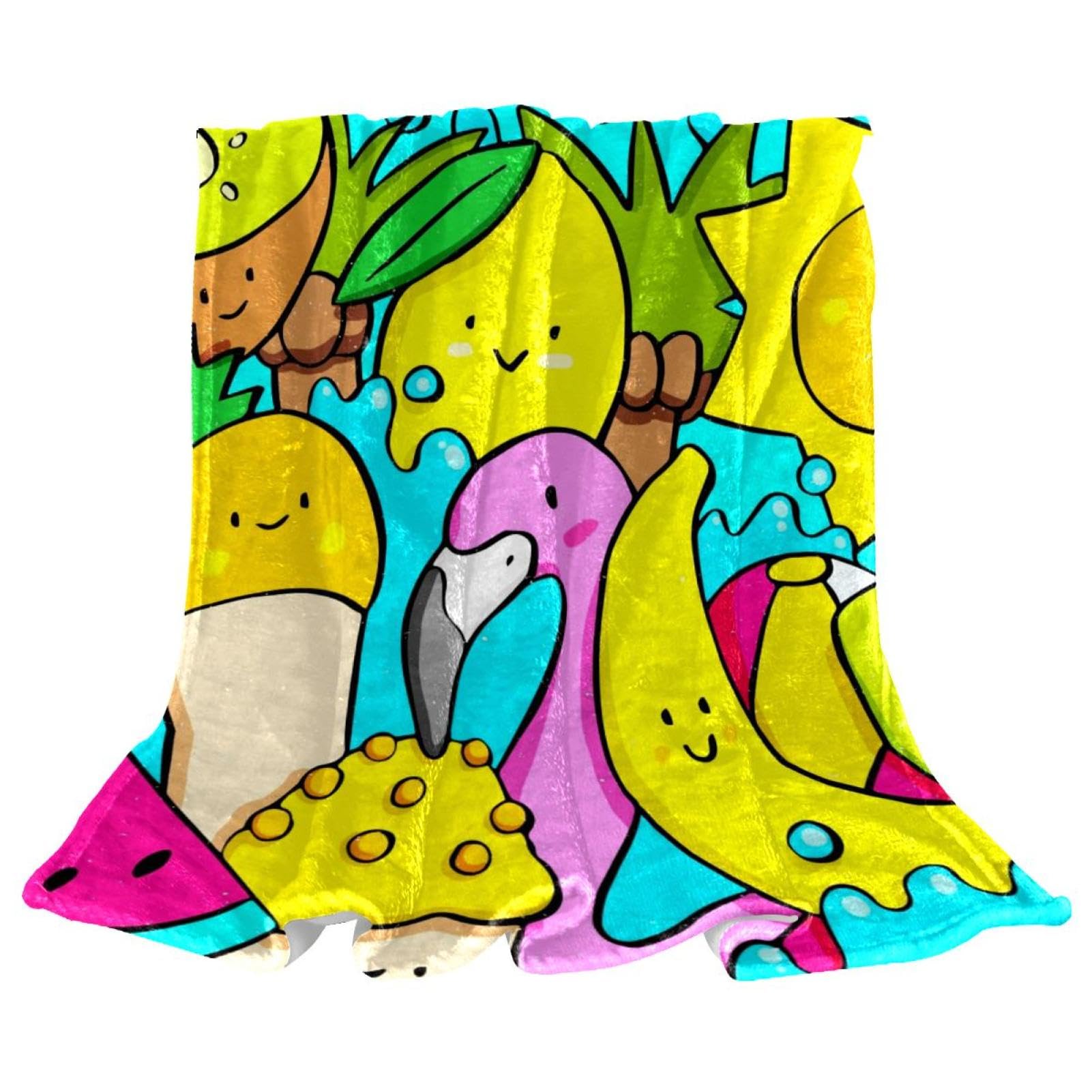 Couverture polaire flamant rose chaude et douce 150x130 pour se détendre