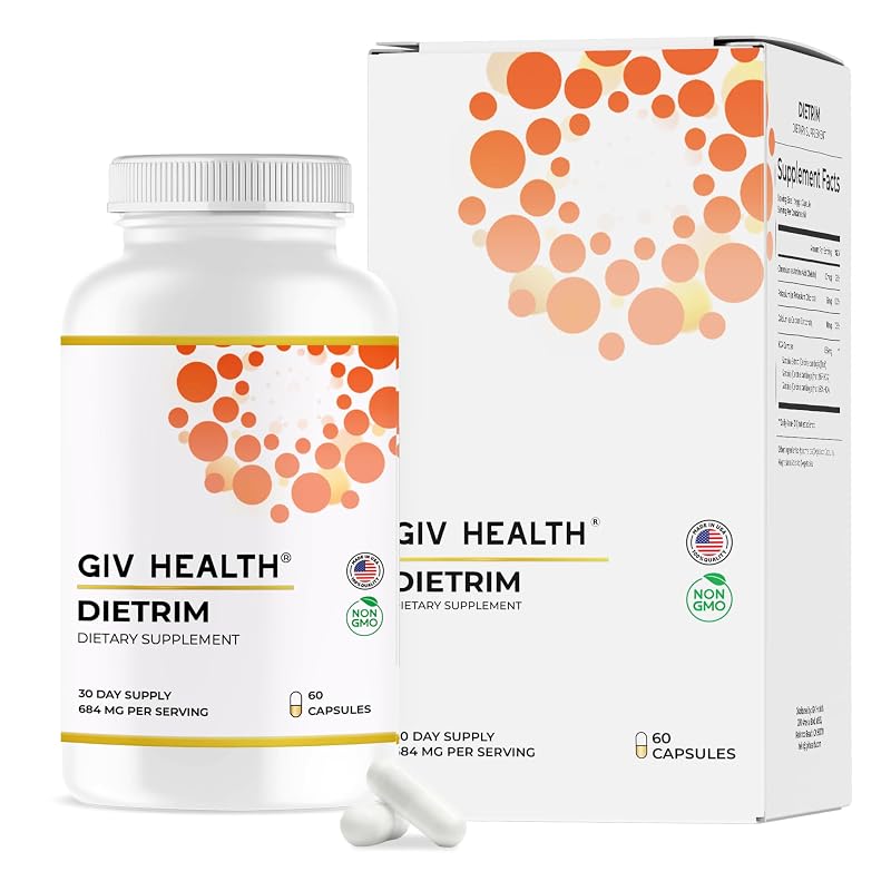 GIV Health Suplemento para controle de peso com Garcinia cambogia 95% HCA, 684 mg por porção, 60 cápsulas