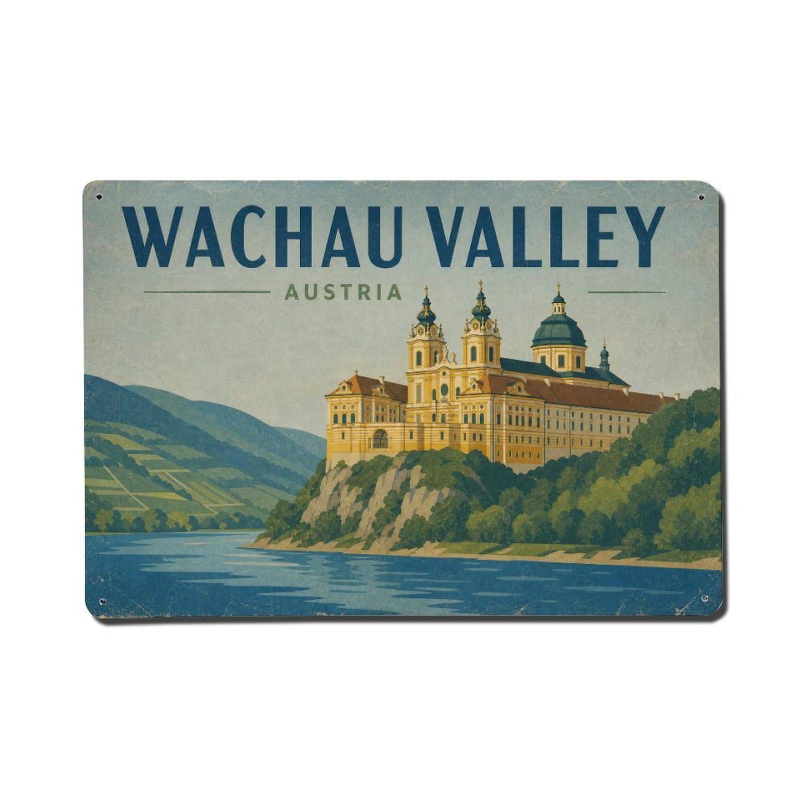 Vintage Travel Austria Wachau Valley（1） Metal Tin Sign