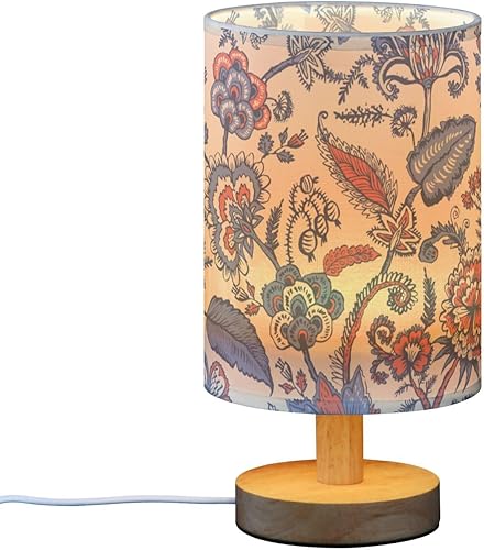 Nightstand Lamps Bed Side Lamps Minimalist Paisley Flower Elements Night Light for Nursery Side Table