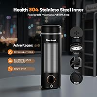 Vista 6 de Narcissus P420 Hervidores Eléctricos de Viaje, Hervidor Eléctrico Portátil de 400 Vatios Pequeño para Ebullición Rápida, 420ml / 14.2oz, Diseño