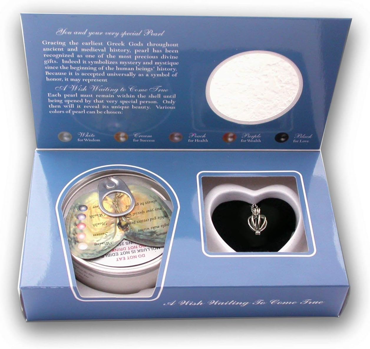 Pearlina Heart Cage 925 Sterling Silver Necklace – Freshwater Cultured Pearl in Oyster Cage – Wish Pearls Set for Women – Sterling Silver Chain and Jewelry – Real Pearl Necklace for Wife – Gift sets