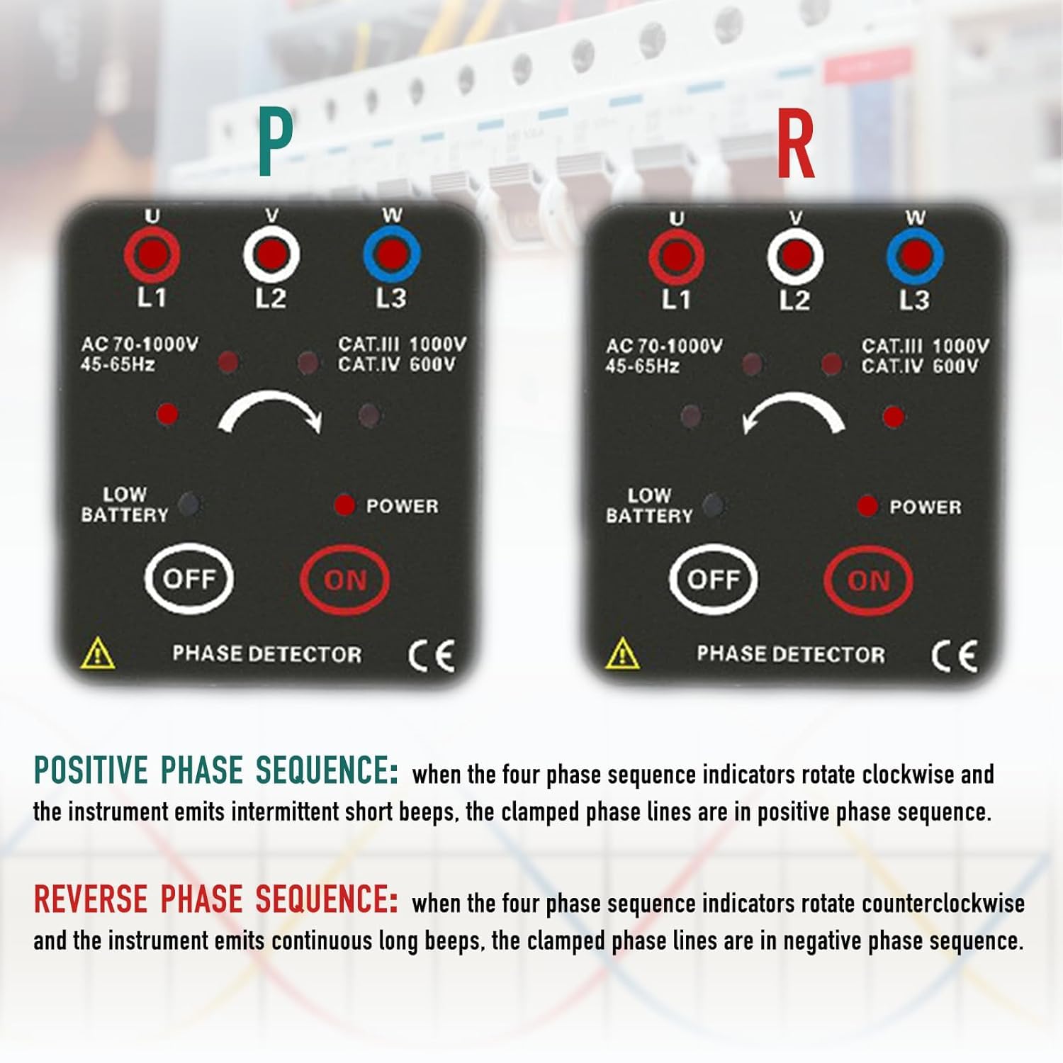 Non-Contact Phase Sequence Tester - Safe Electrical Testing -4