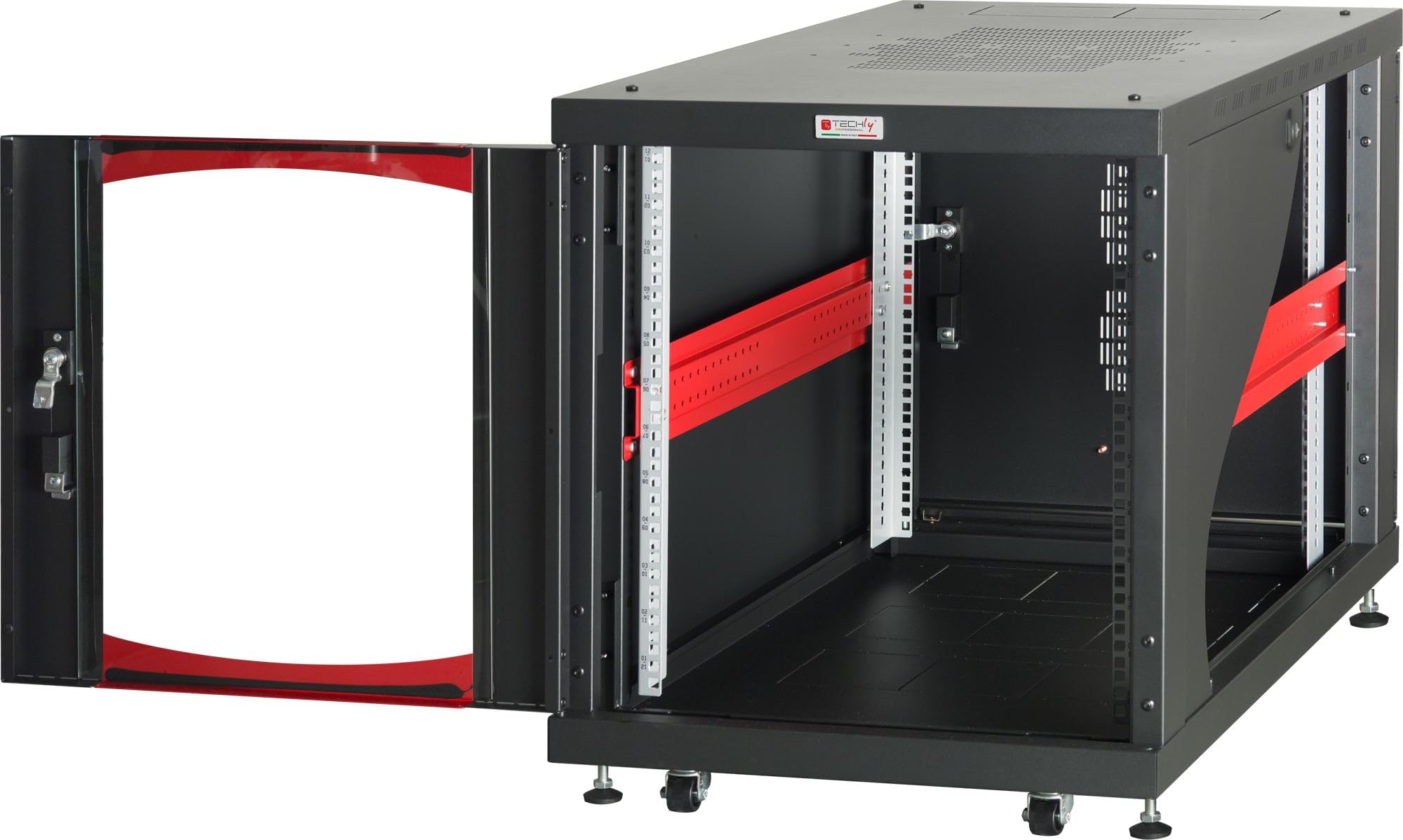 Techly Professional 105698 Armadio Server Rack 19" 600x800 12 unità Nero da sotto-scrivania Nero