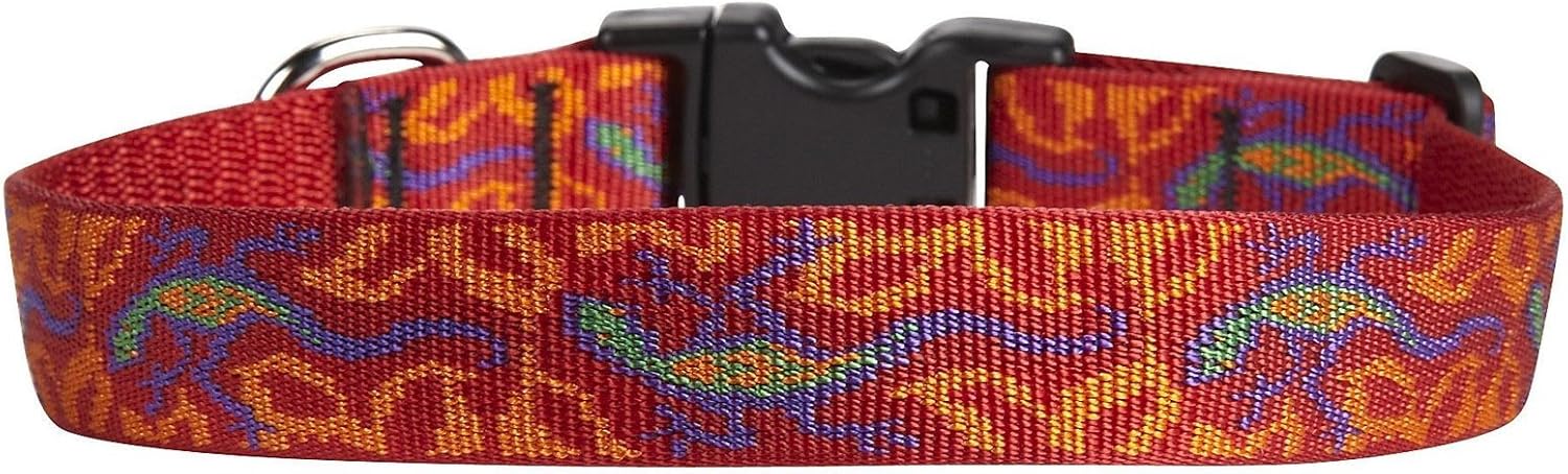 LupinePet Originals 1" Go Go Gecko 16-28" Adjustable Collar for Large Dogs
