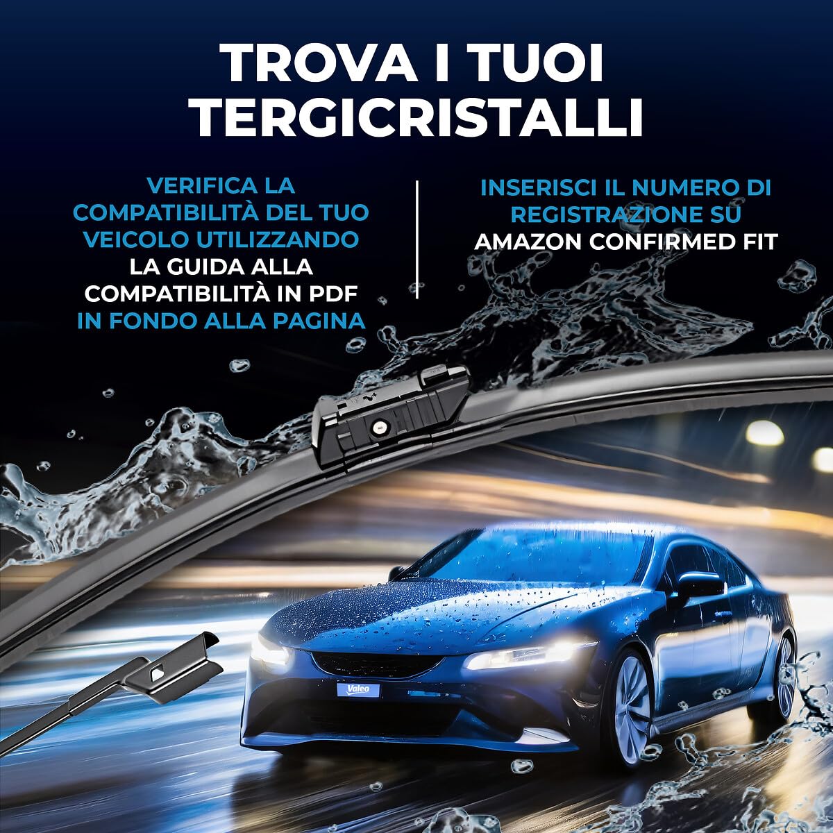 VALEO Silencio Tergicristalli VF915 Kit di Spazzole tergicristallo originali Flat Blade ad Alte Prestazioni, Maggior Visibilità su Strada 680mm/430mm Anteriore Confezione da 2 577915
