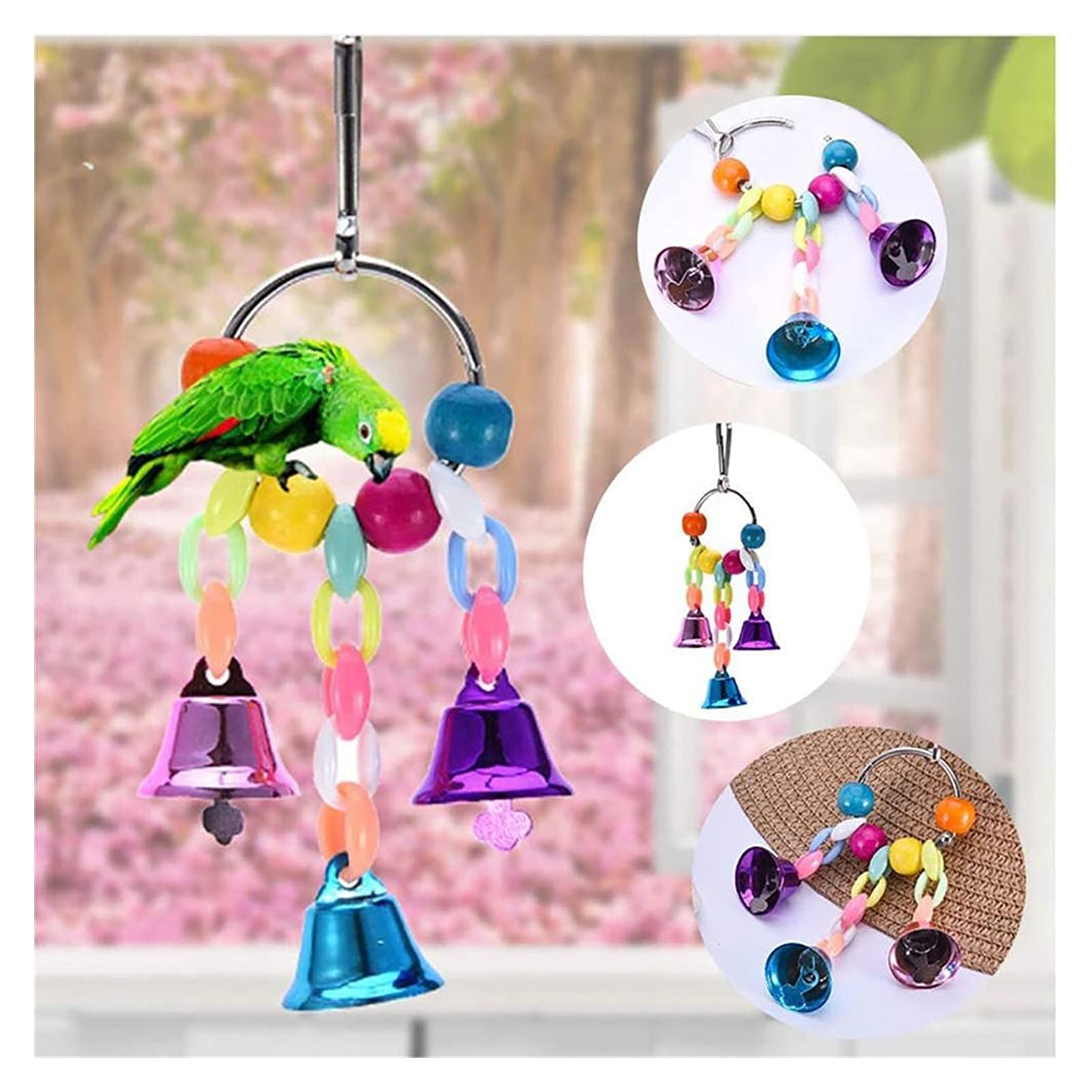 Vogelspielzeug 1. 4 STÜCK Vogel Spielzeug Käfig Spielzeug Swing Chew Spielzeug Hängen Glocke Pet Vogel Spielzeug Papagei Kleine Sittich Macaws Vogel Käfig Zubehör Vogel Utensilien