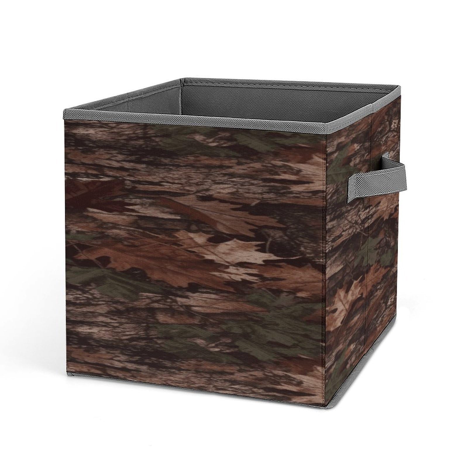 VstaDank Outfitter Tuff Camo Storage Bin Collapsible Storage Cubes Organizer Oxford Cloth Storage Box with Dual Handles Large Stackable Closet Storage Bins for Sheets Hat Sweater