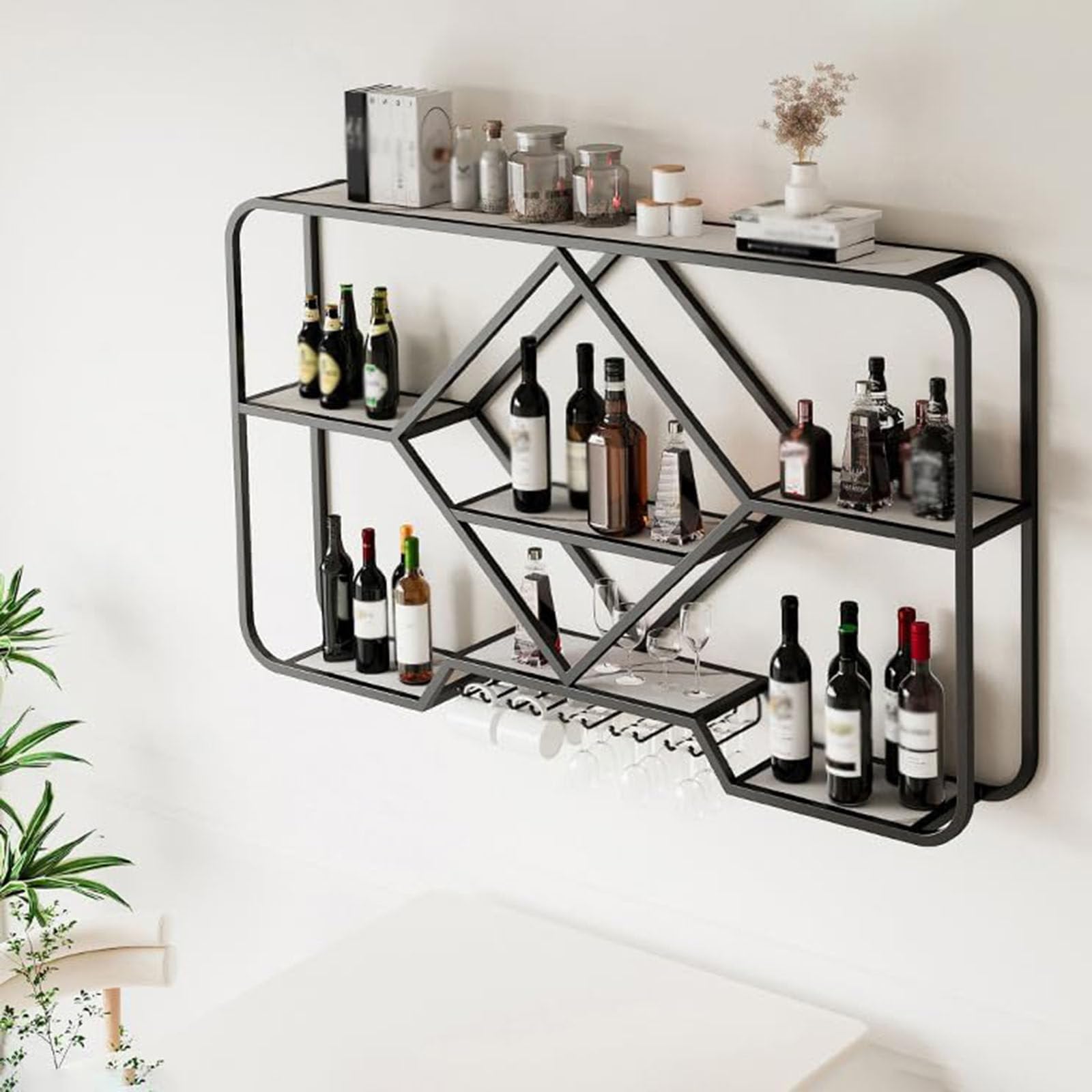 Étagère murale flottante cuisine et bar pour une décoration moderne