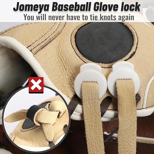 Miniatura 2 de Jomeya Cerraduras para guantes, paquete de 8 cerraduras de encaje para guantes de béisbol, no requieren más nudos, ajuste universal para guantes de