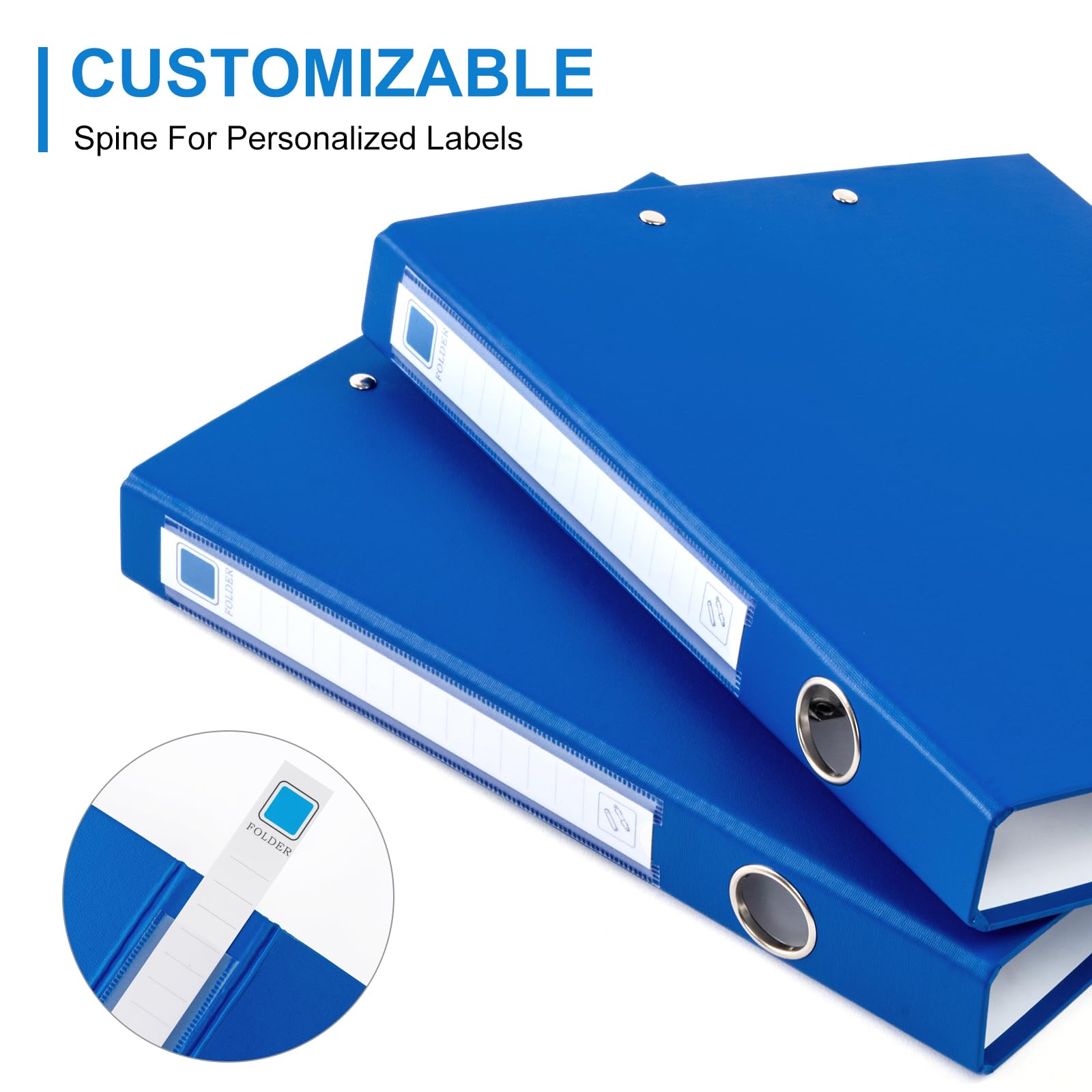 Hotyin Ring Binder with Clipboard, 4 Pack A4 Ring Binders, 45mm Spine, 2 D-Ring Binder & Clipboard - Image 3