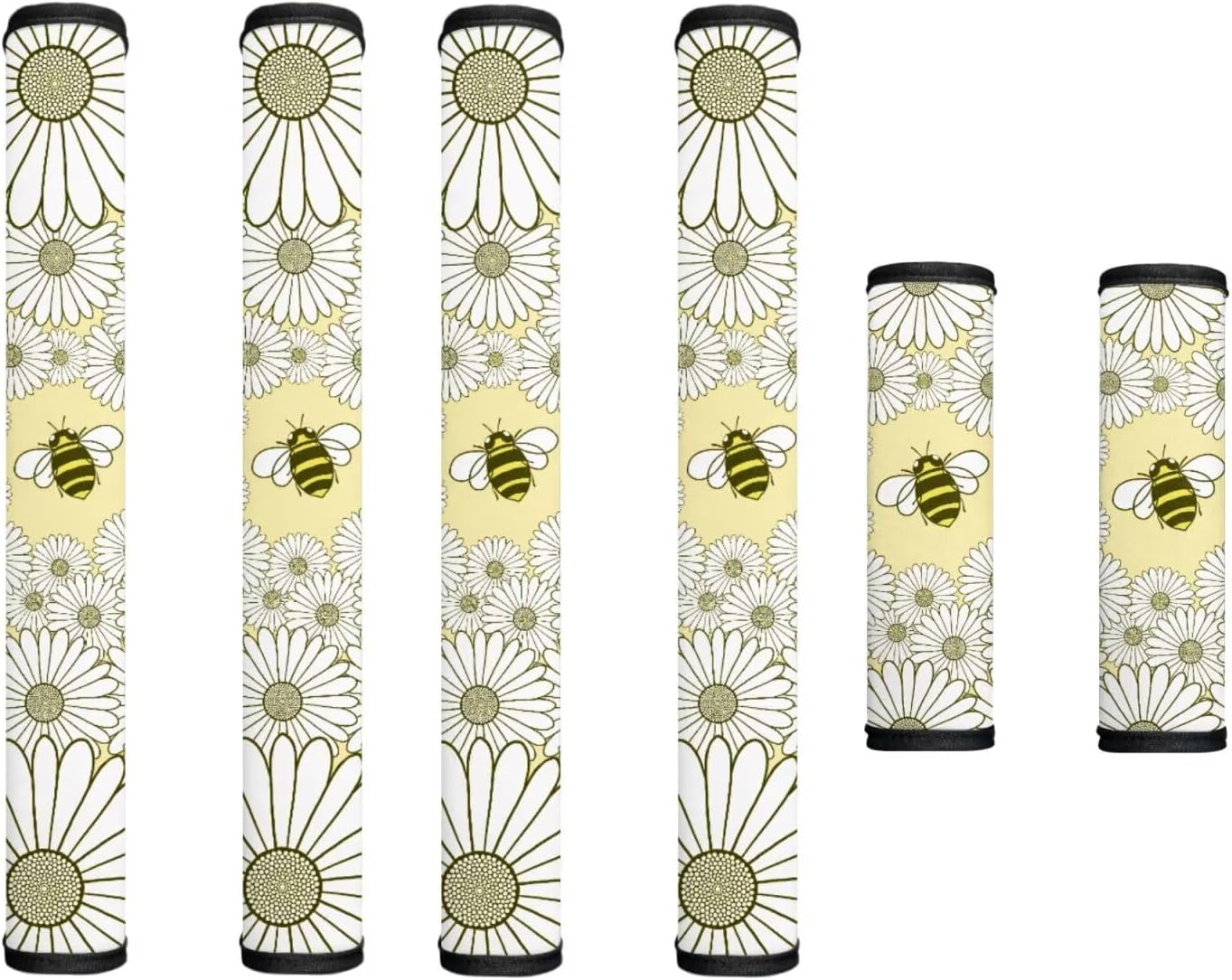 Easter Rabbit Cat Pattern Refrigerator Door Handle Covers Set of 6 Kitchen Appliance Protective Gloves Bunny Tulip Leopard Print Fridge Oven Door Handle Cloth Protector for Easter Decor