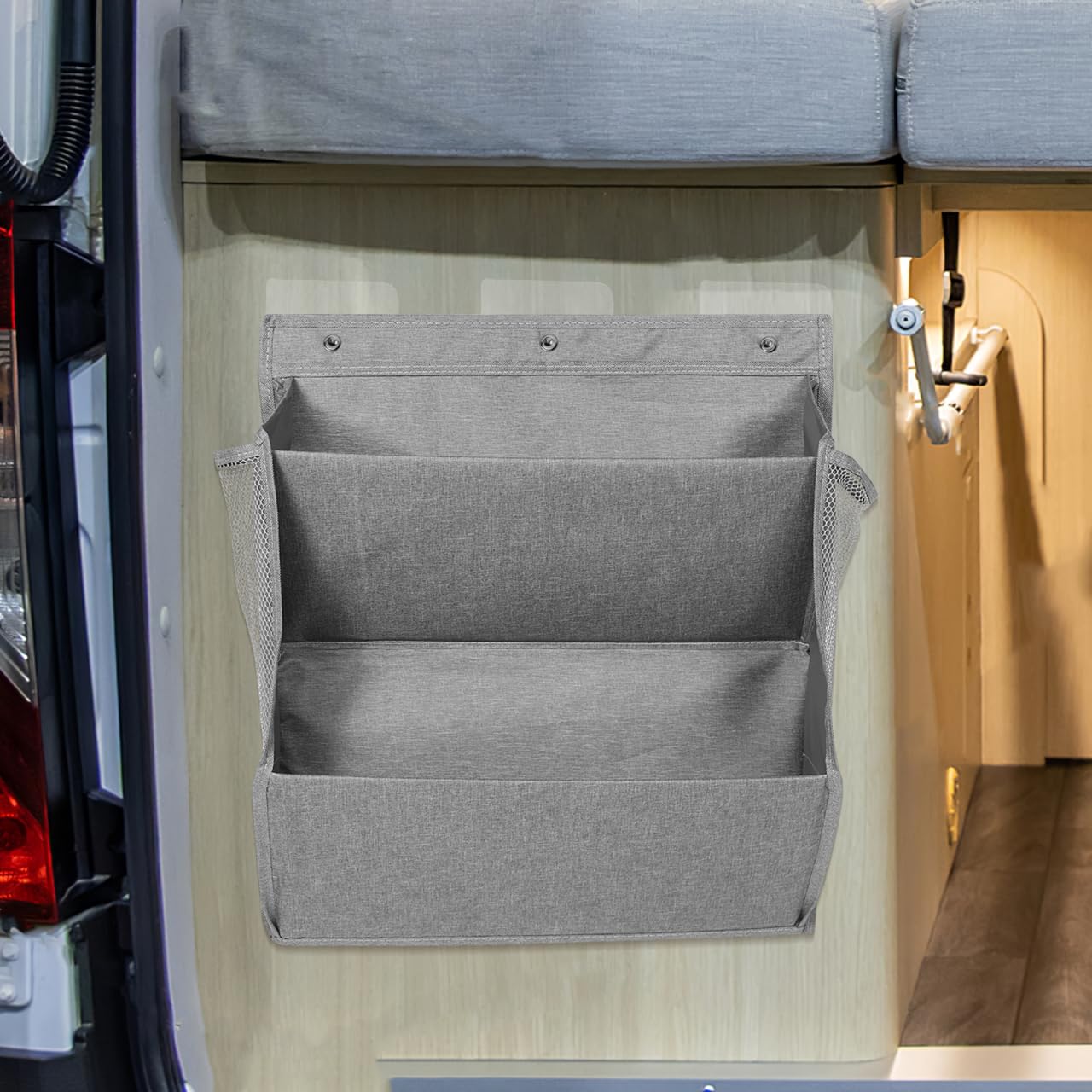 IMIKEYA Wohnmobil Schuhregal mit Klebeband Doppeltes Hängend Schuhaufbewahrung Oxford Stoff Schuh Organizer für Outdoor Indoor Garage