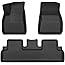 TAPTES Floor Mats for Tesla Model 3, Premium All Weather Anti-Slip Waterproof Floor Liners Car Interior Accessories - Compati
