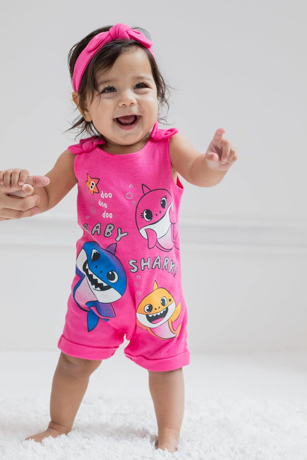 Pinkfong Baby Shark Sleeveless Romper & Headband Set - Image 2