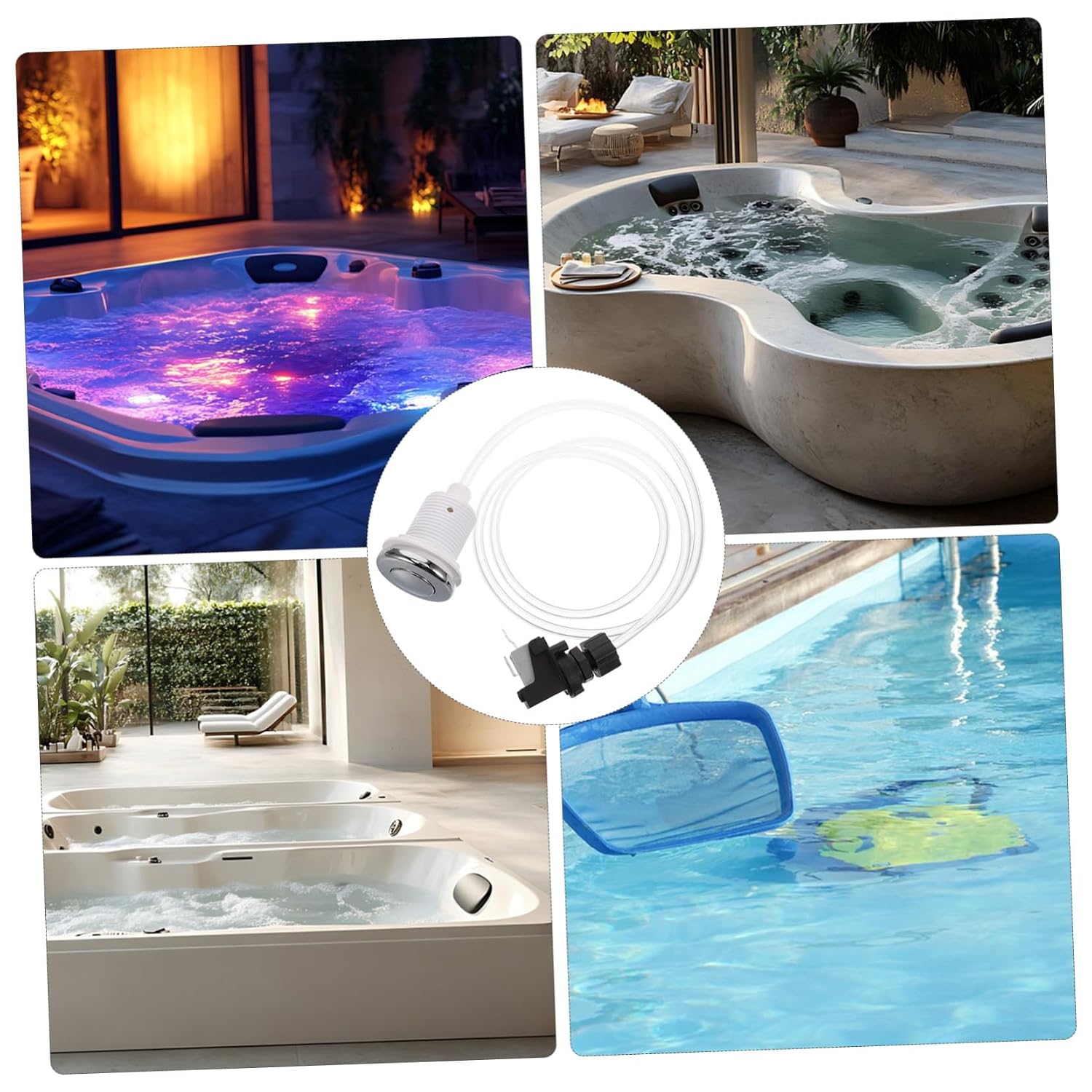 Pneumatic Garbage Disposal Button Control for Bathtub and Spa Built and Construction Versatile Use for Food Waste Disposers