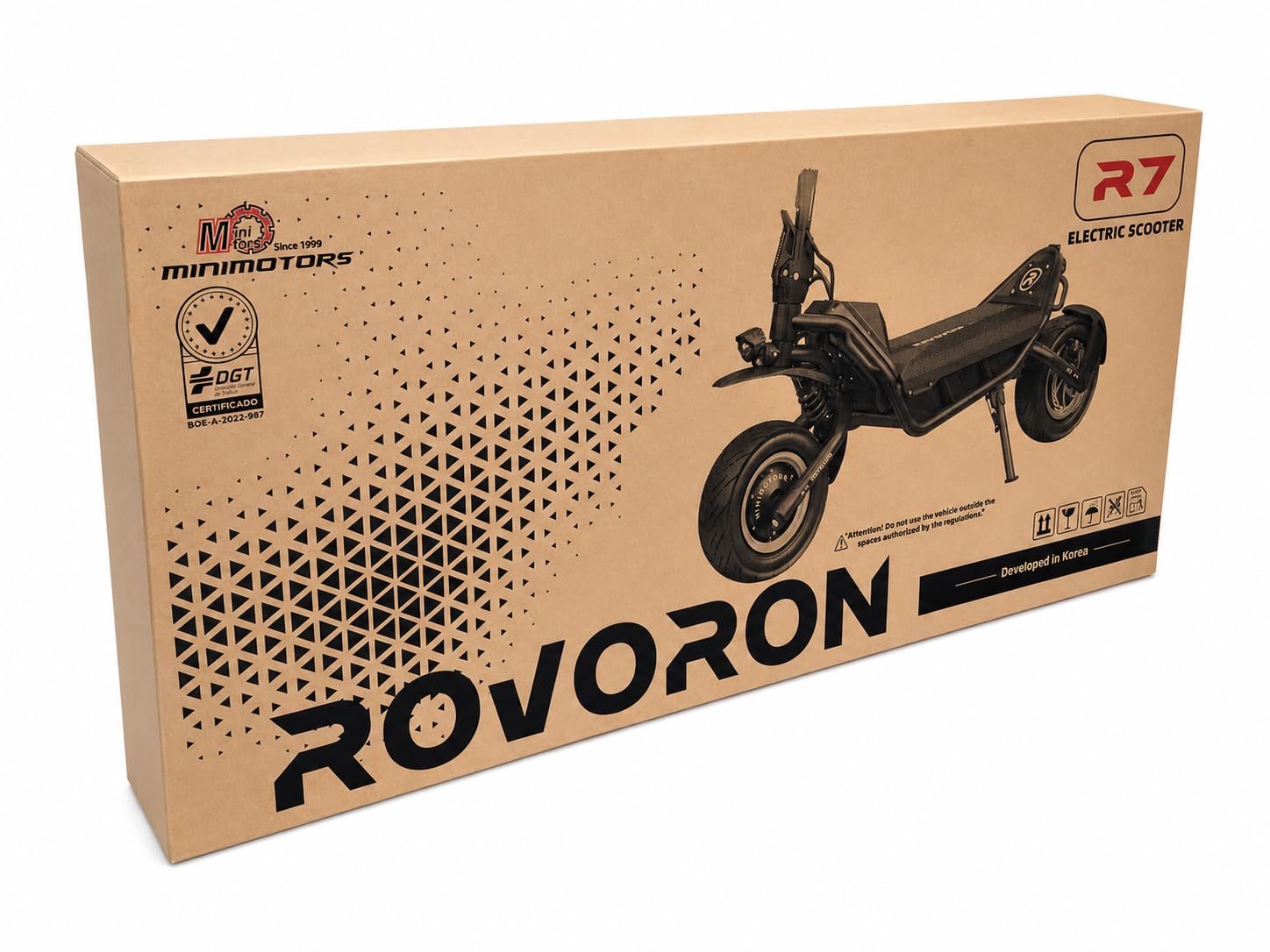 ROVORON R7 Pro Trottinette Électrique, 60V43Ah, Moteurs Doubles, Pneus 11 Pouces Tubeless, Freins hydrauliques, New EY3 Display
