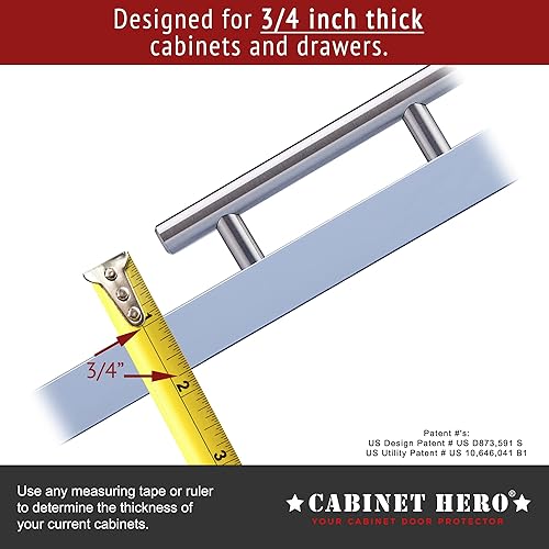 Miniatura 3 de CABINET HERO Slimline - Protector de borde para puerta de gabinete, transparente, de  pulgadas de grosor, 24 pulgadas de longitud (paquete de 4)