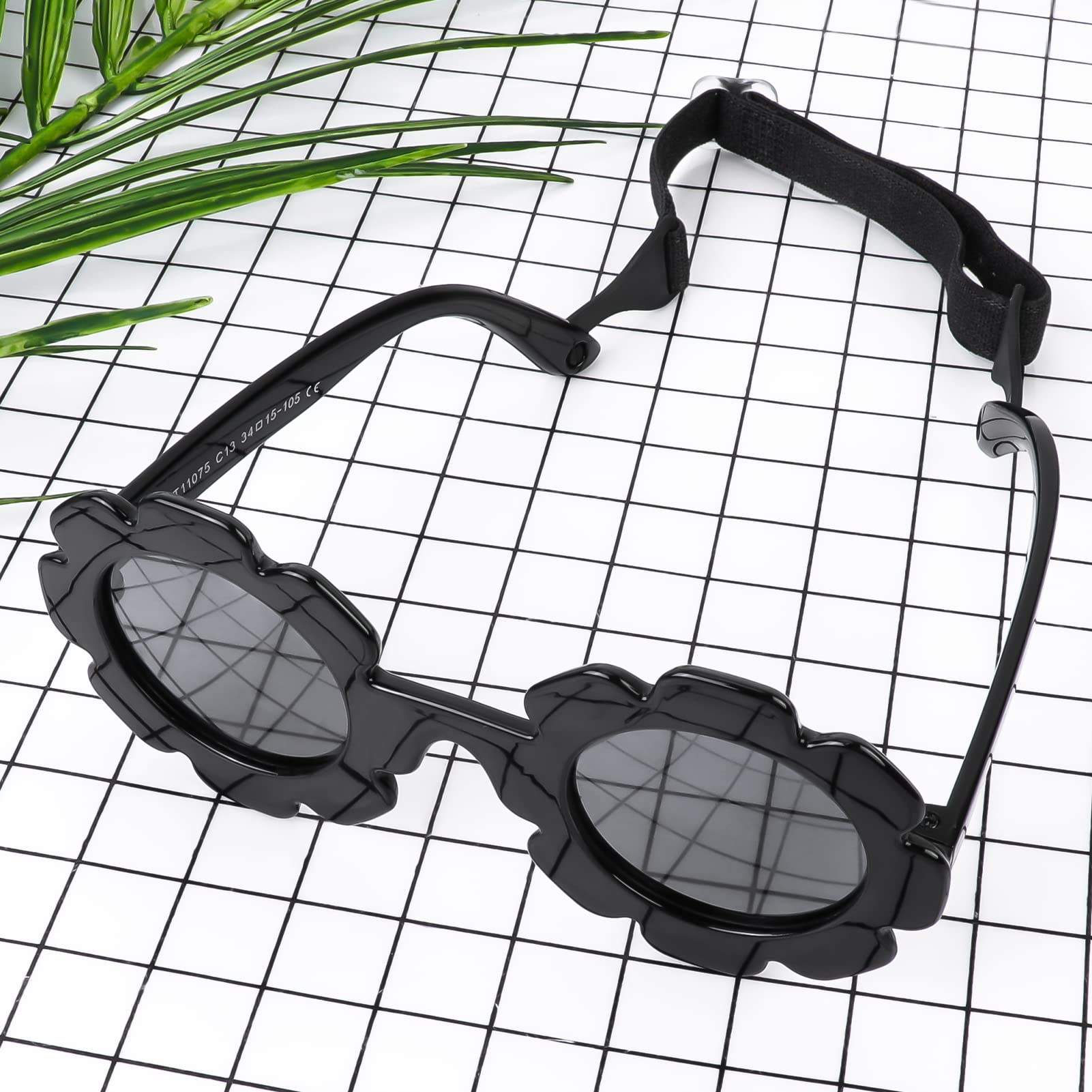 Hifot Occhiali da sole Polarizzati Baby, Occhiali da Sole Con Regolabili cinghia UV400 protezione UV Ponte nasale in Silicone Morbido per neonati da 0 mesi a 2 anni