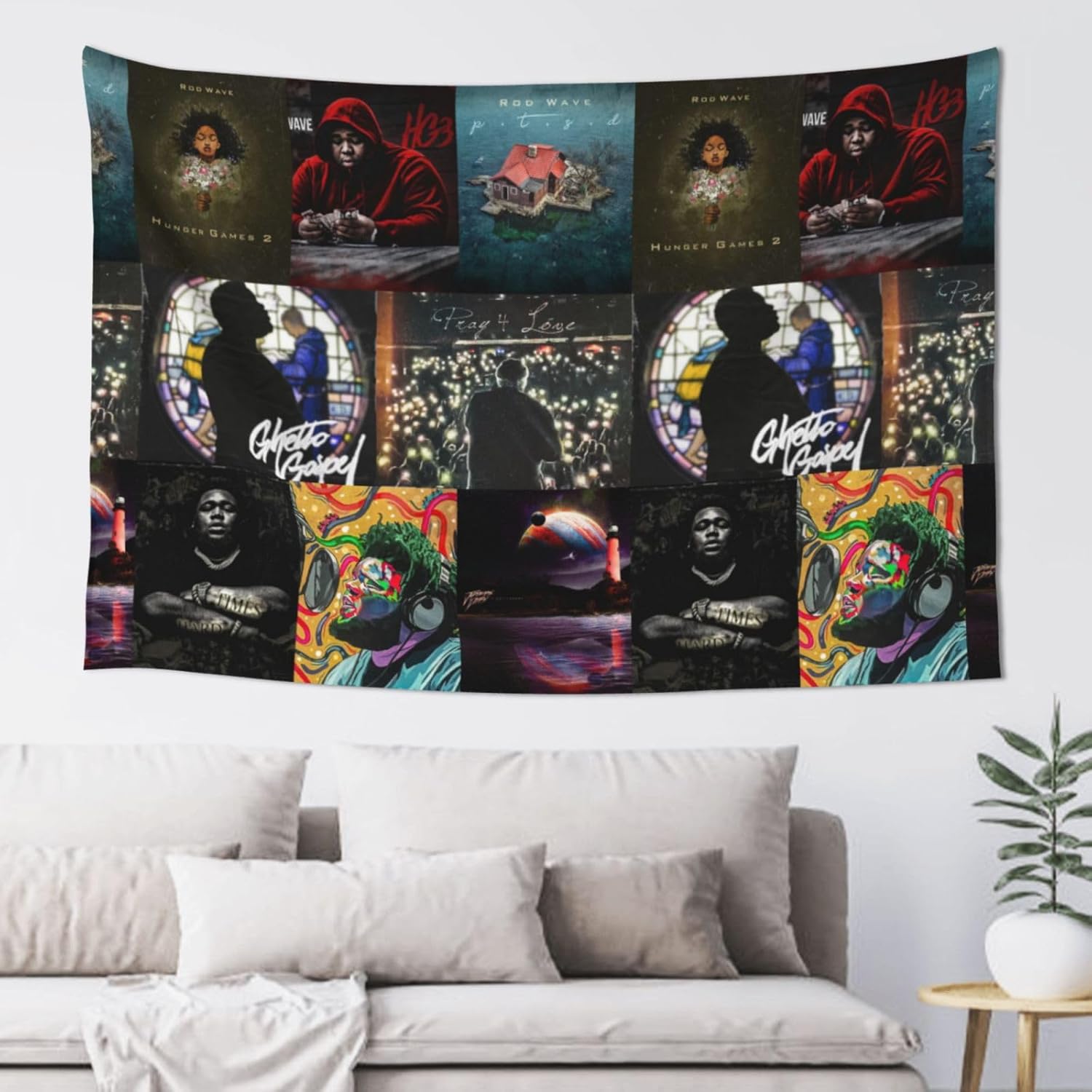 ALTUY Rods Tapestry Rapper Wave Tapestry Wall Hanging