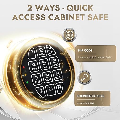 Miniatura 3 de Caja fuerte de negocios con ranura para caída, resistente 4.0 pies cúbicos, caja fuerte para dinero con combinación digital antipesca, caja fuerte