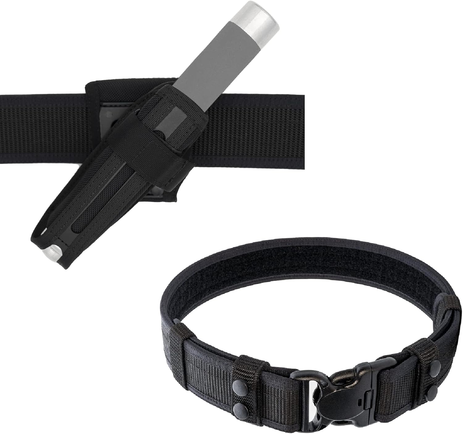 Duty Belt(XL39''-42'')+ Baton Holster with 360 Degree Rotating