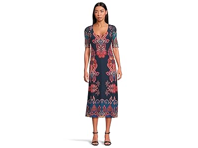 Johnny Was Maya Mesh Midi Dress Women