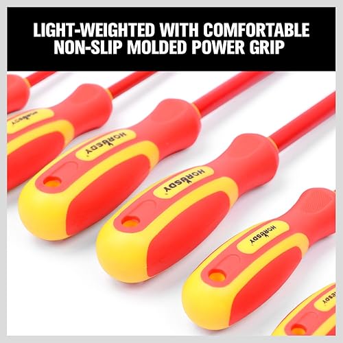 Miniatura 3 de HORUSDY Juego de destornilladores aislados de 6 piezas, 1000 V, juego de destornilladores eléctricos de punta magnética (juego de destornilladores