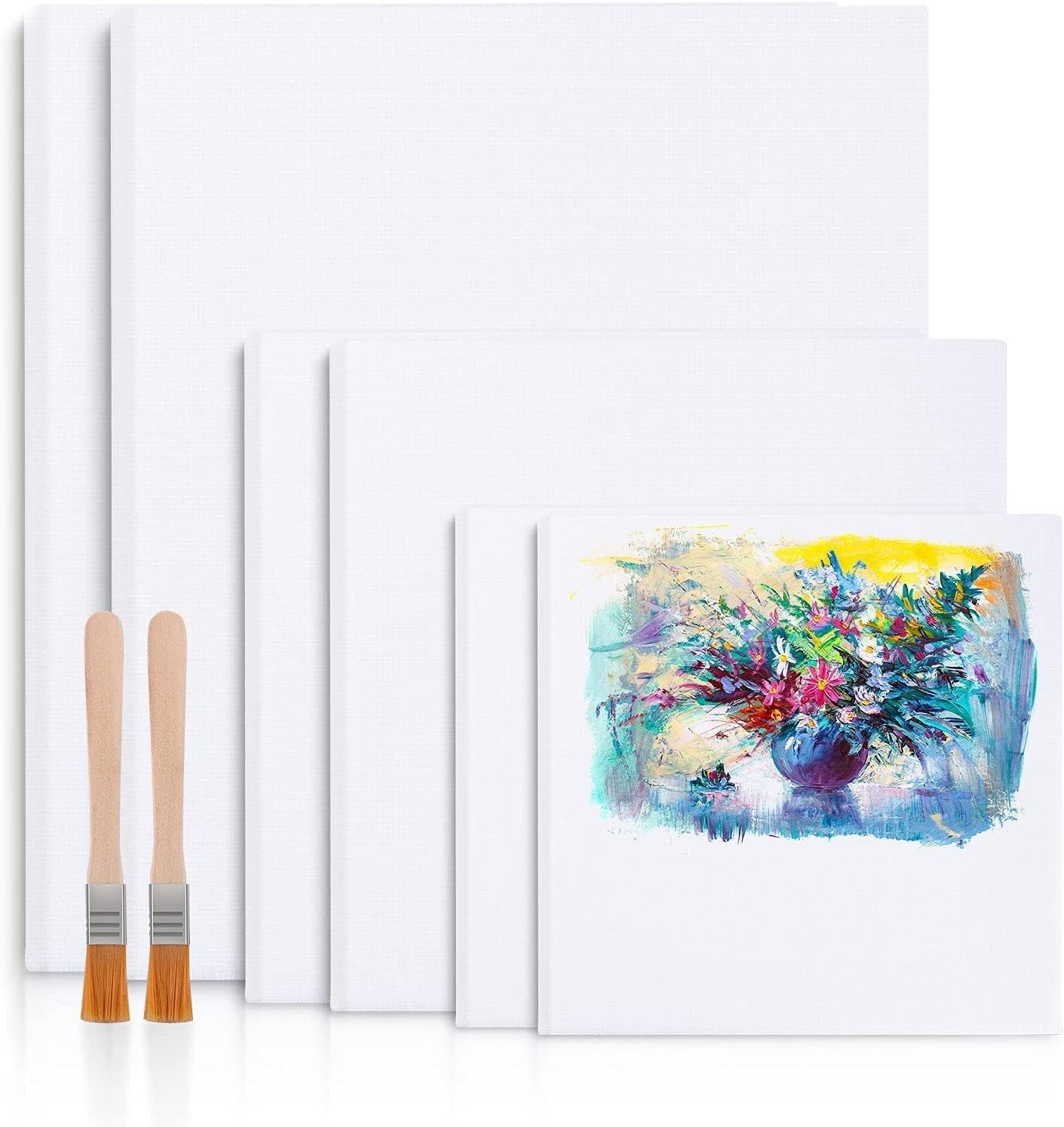 Lot de 3 toiles à peindre avec plusieurs lots de 27,9 x 35,6 cm, 12,7 x