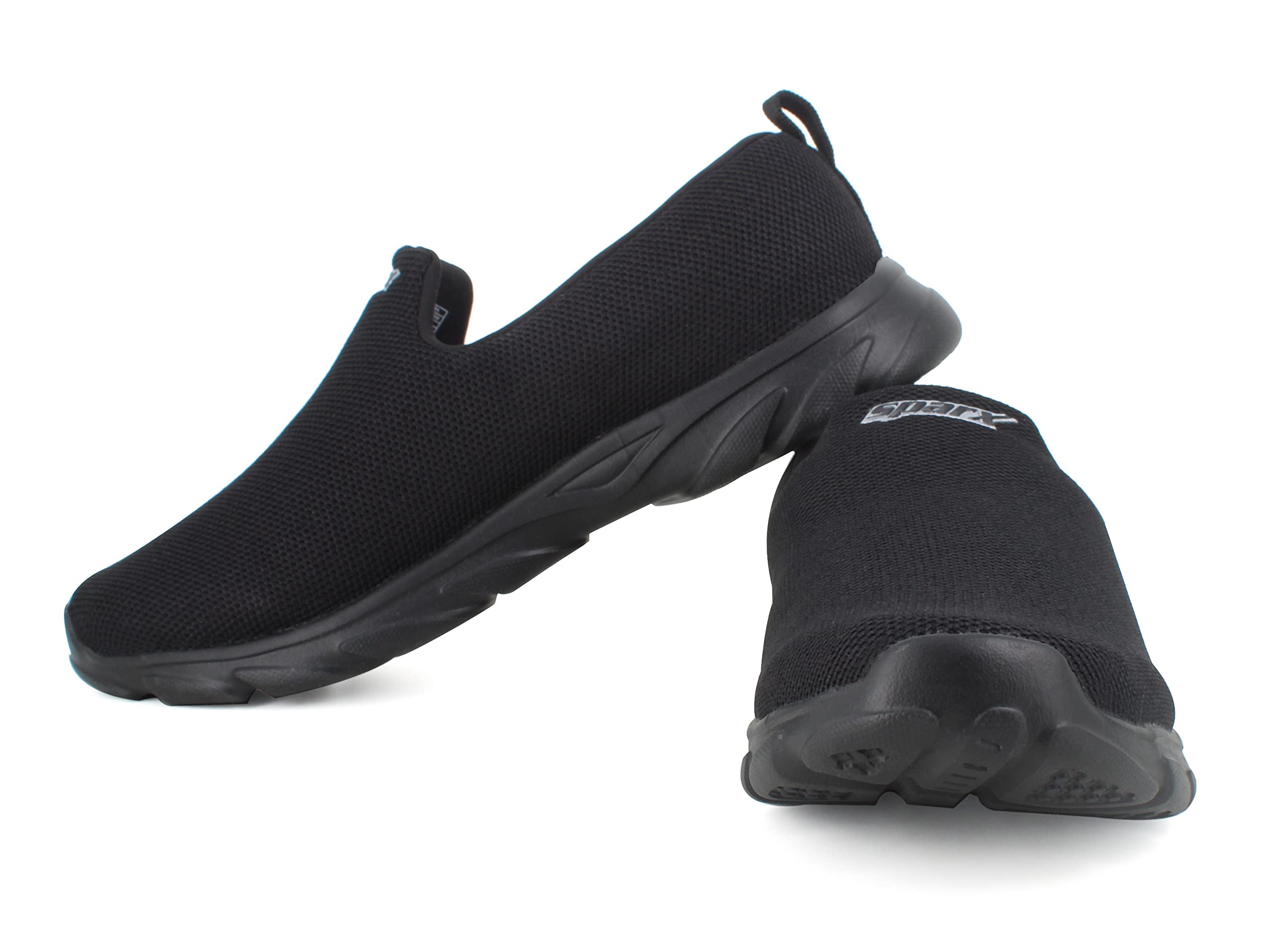 Men's Black Silver Shoes for Trekking Hiking & Walking with Mesh EVA (SX0675GBKSL0007) 4