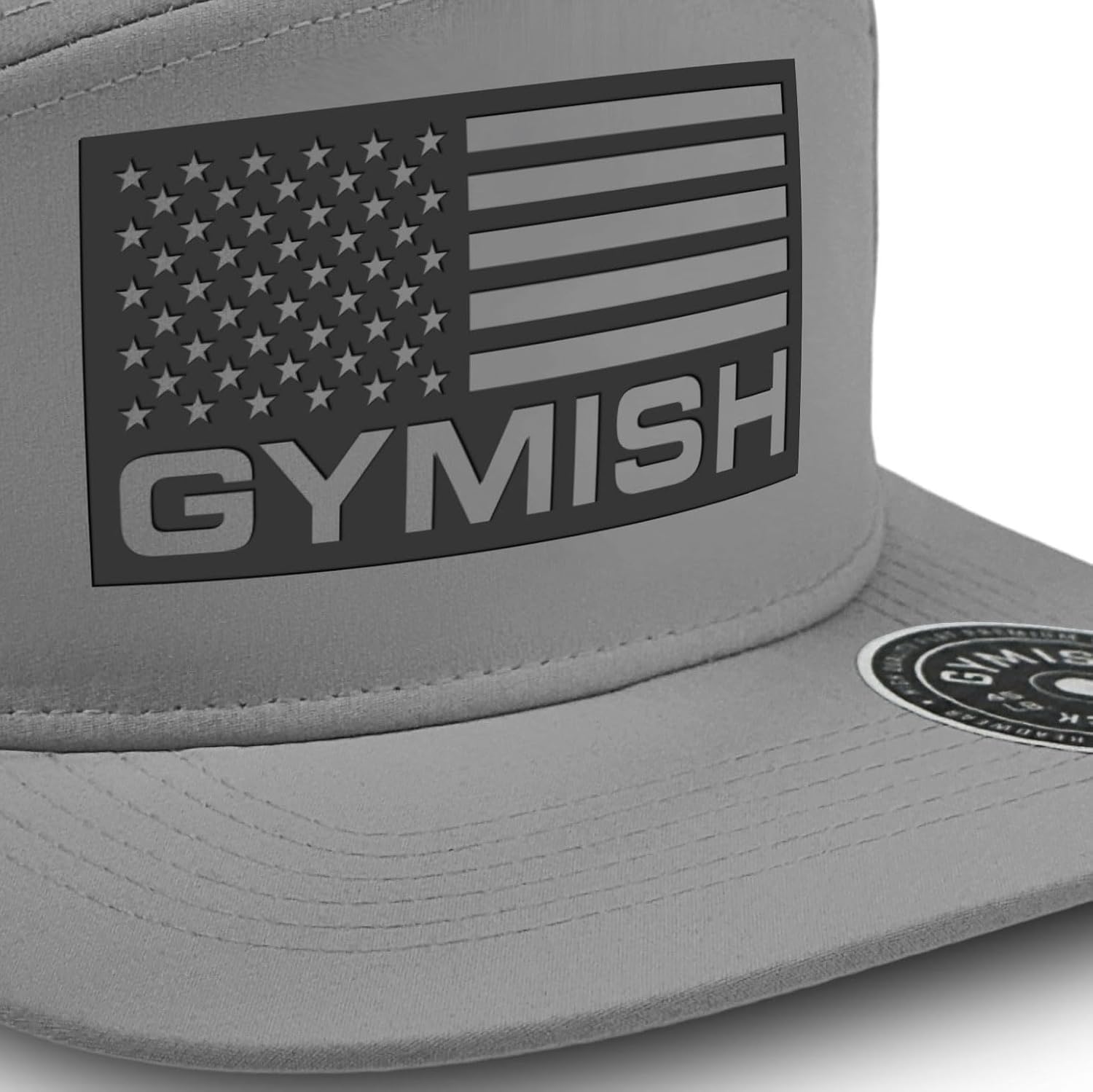 Gymish American Flag Hats for Men, 7 Panel Laser Vented Classic Snapback Hat Mens Gifts