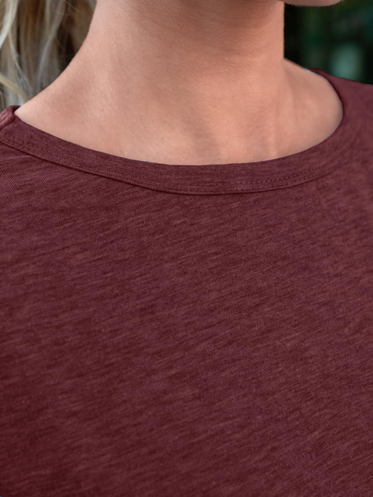 AirMood Maglietta estiva da donna, casual, con scollo rotondo