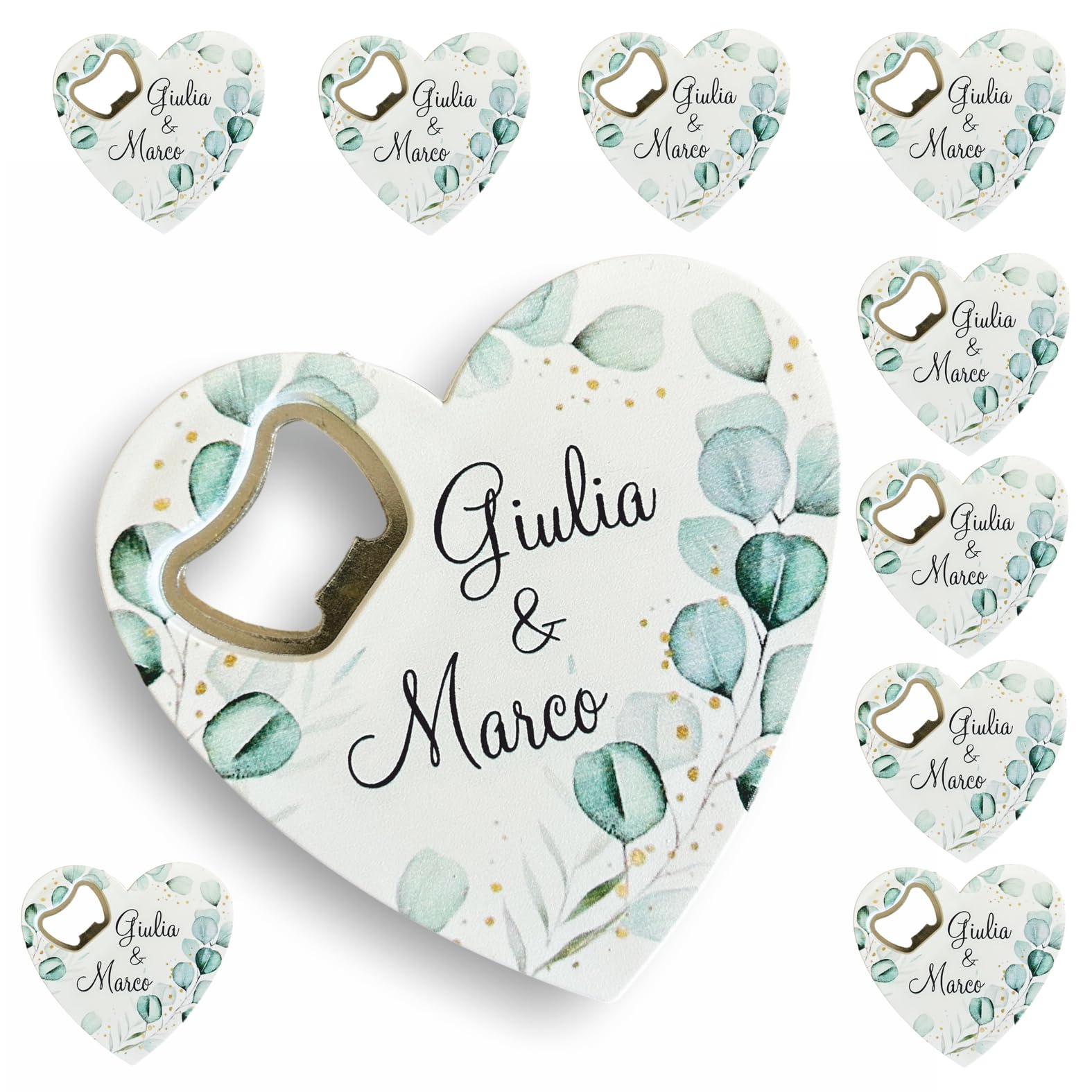 Regalami.shop set 10 bomboniere apribottiglia personalizzabile per tutte le cerimonie + 10 bigliettini a tema personalizzati (6)