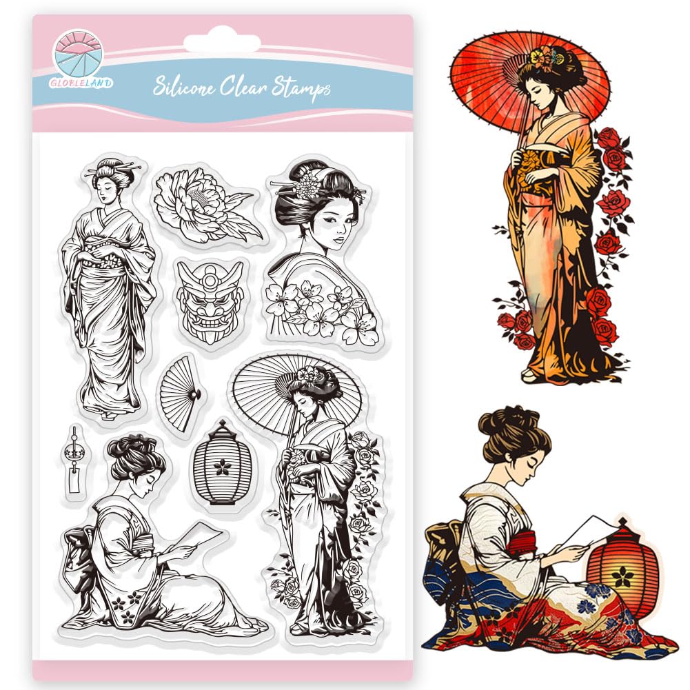 GLOBLELAND Tampons Transparents Japonais Avec Cachet De La