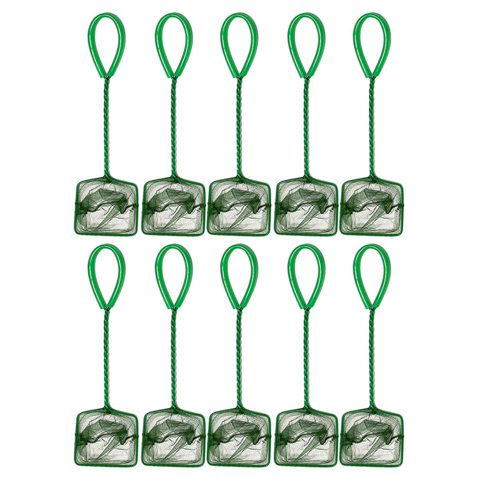 NEWFT 10Pieces Fish Catching and Fishtanks Net for Home Aquariums Enthusiasts and Pet Store Easy to Use with Fine Net