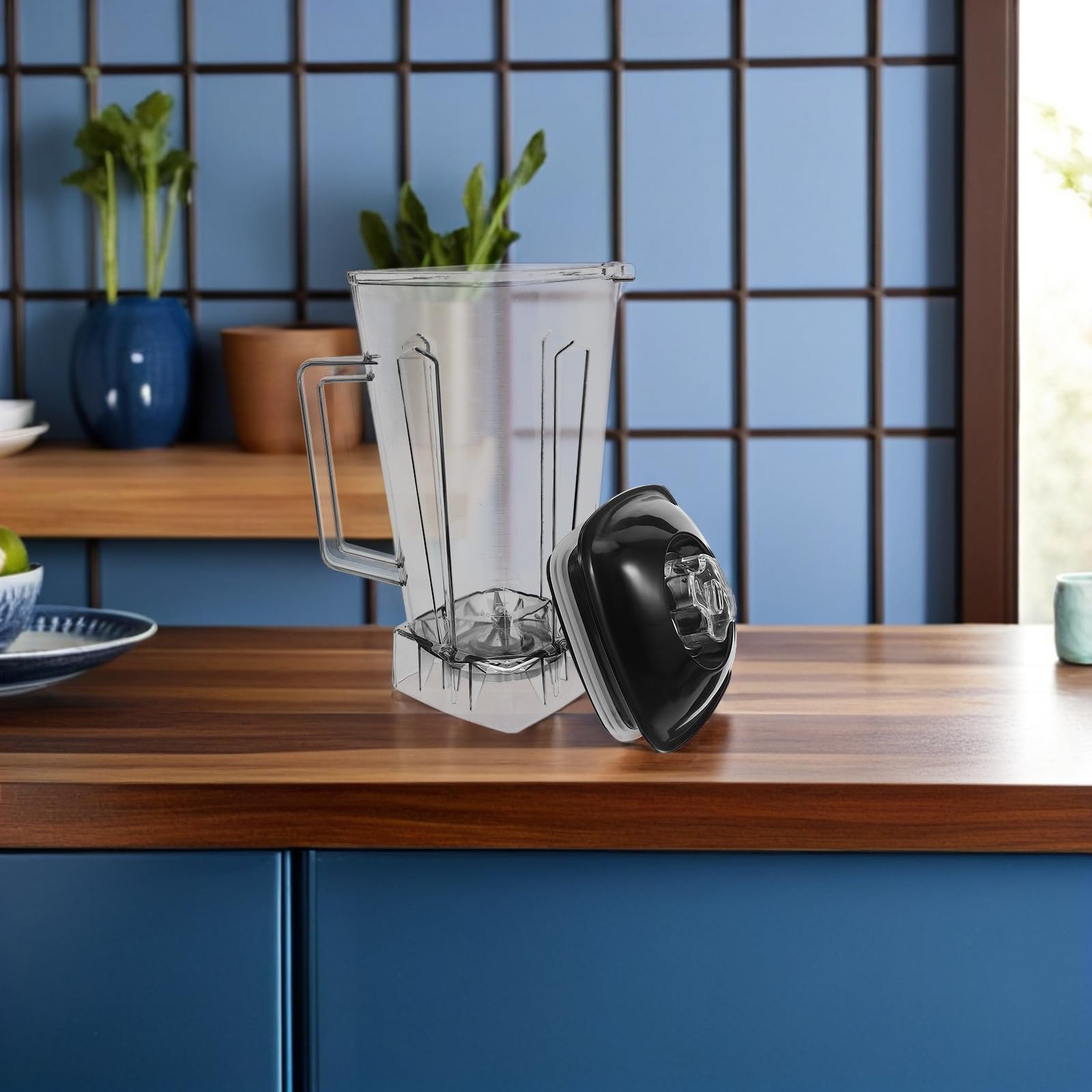 Ciieeo Jarra de Licuadora Comercial de 2l para Preparar Leche de SOYA y Bebidas Vegetales, Vaso de Plástico Resistente Función para Triturar Hielo, Adecuado para Restaurantes
