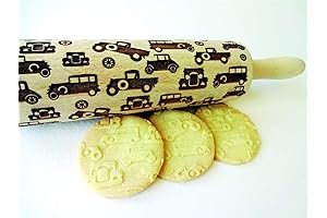 FORD VINTAGE Embossing Rolling Pin Laser Engraved Rolling Tray with FORD Cars...