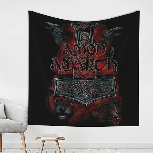 Miniatura 1 de FYASFDH Amon Rock Amarth Tapiz para colgar en la pared, tapiz de arte de pared, tapiz para sala de estar, dormitorio, decoración del hogar, 59 x 59
