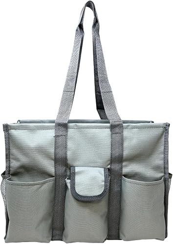 Utility Tote Bag with Zipper Top - Large Multipurpose Tote Organizer Bag