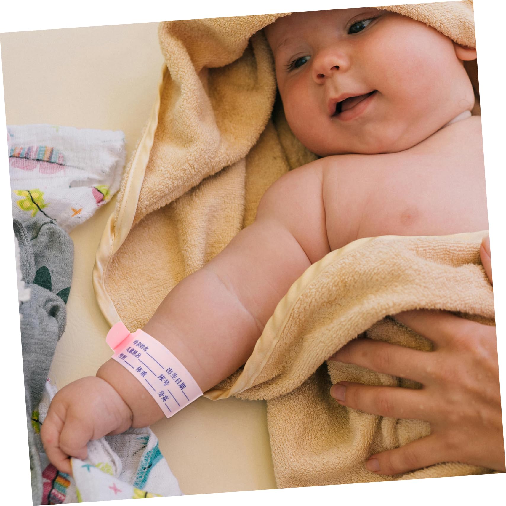 NUOBESTY 5 Set Nastro Identificativo Del Bambino Fornitura Ospedaliera Fascia Medica Informazioni Sull'identità Banda Identificativa Del Paziente Polsino Carta Sintetica in Pp 100 Pezzi * 5