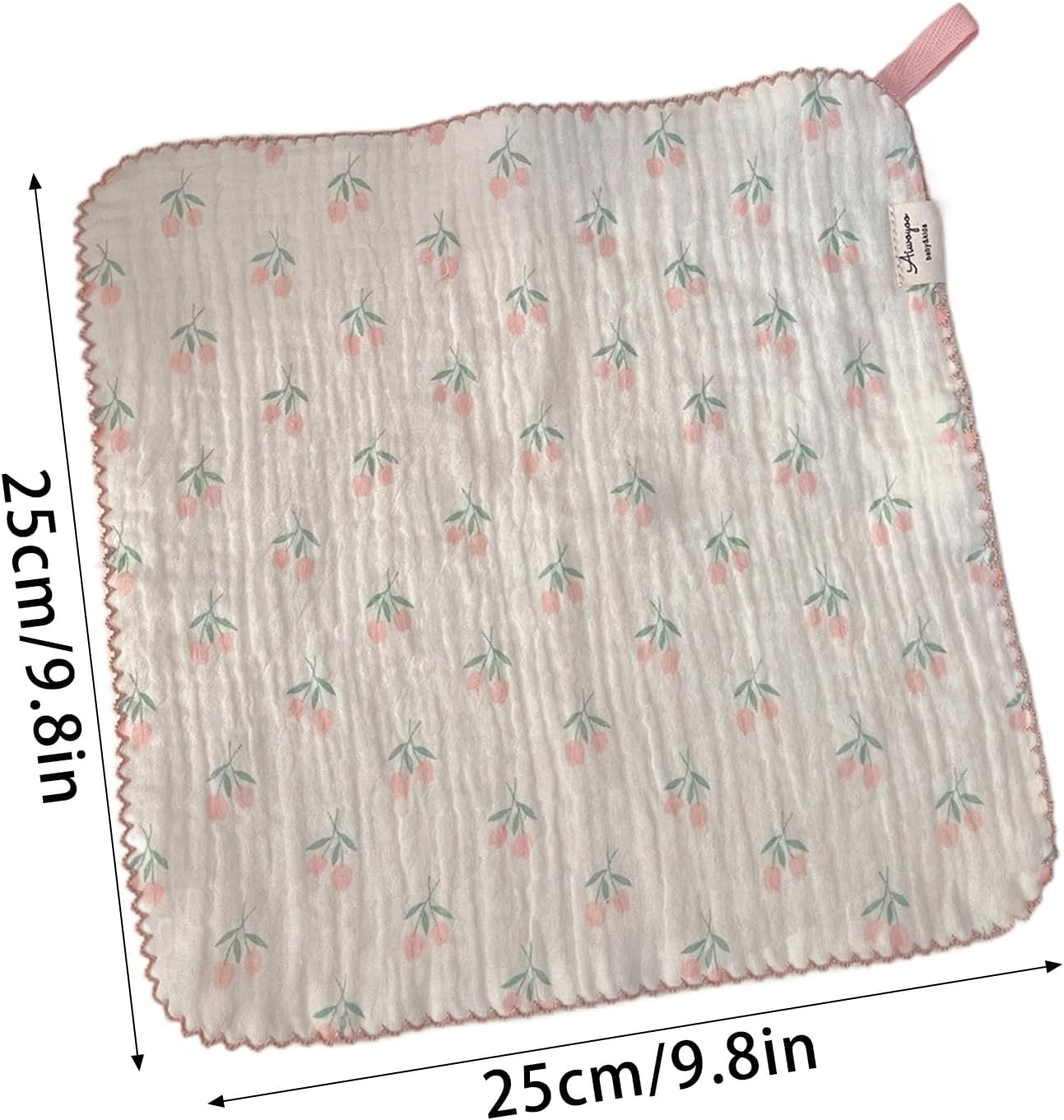 Baby Washcloth Muslin Square Hand Towel Reusable Newborn Face Towel 4-Layers Cartoon Wash Cloths Shower