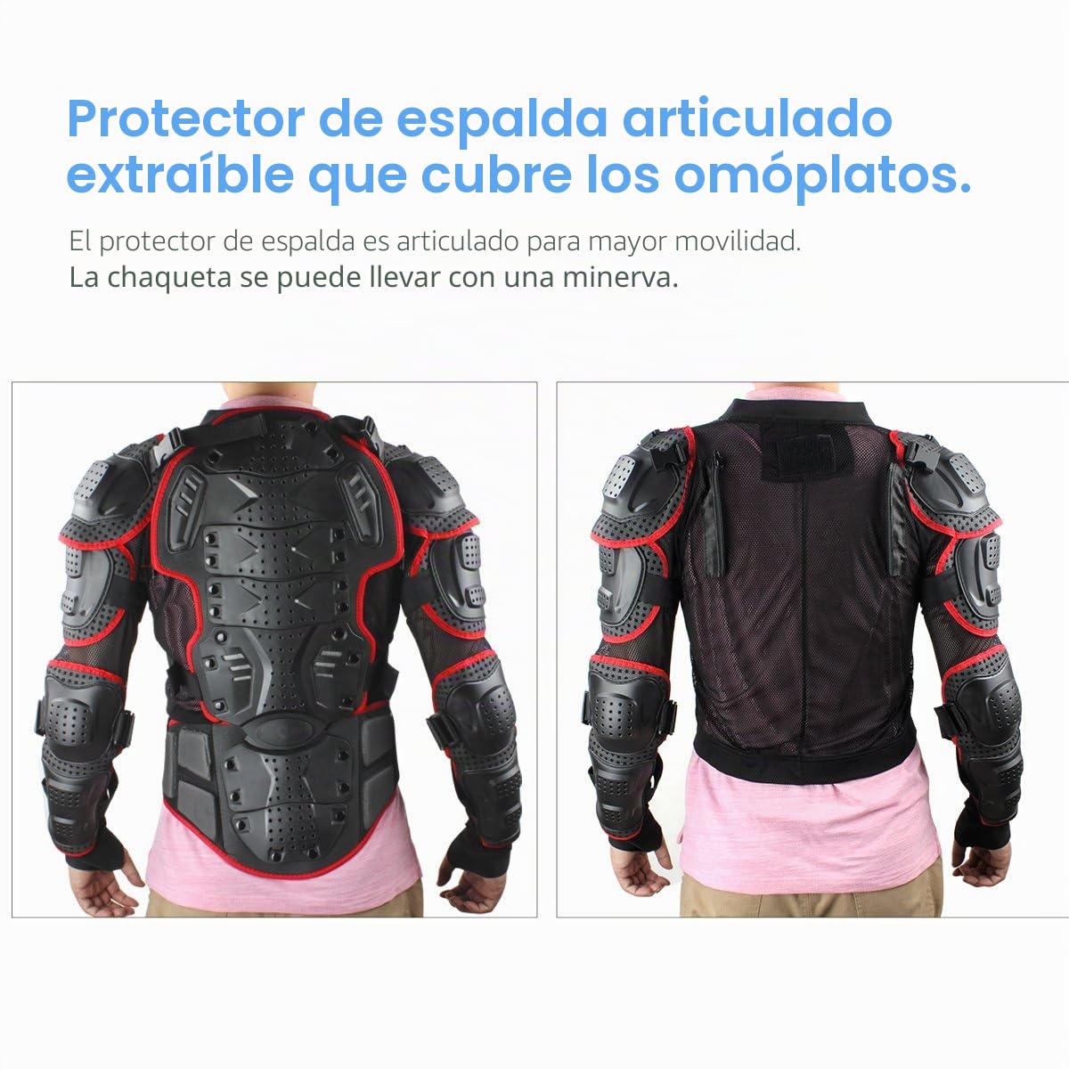 Chaqueta GES con armadura protectora para motocicleta, ropa de protección