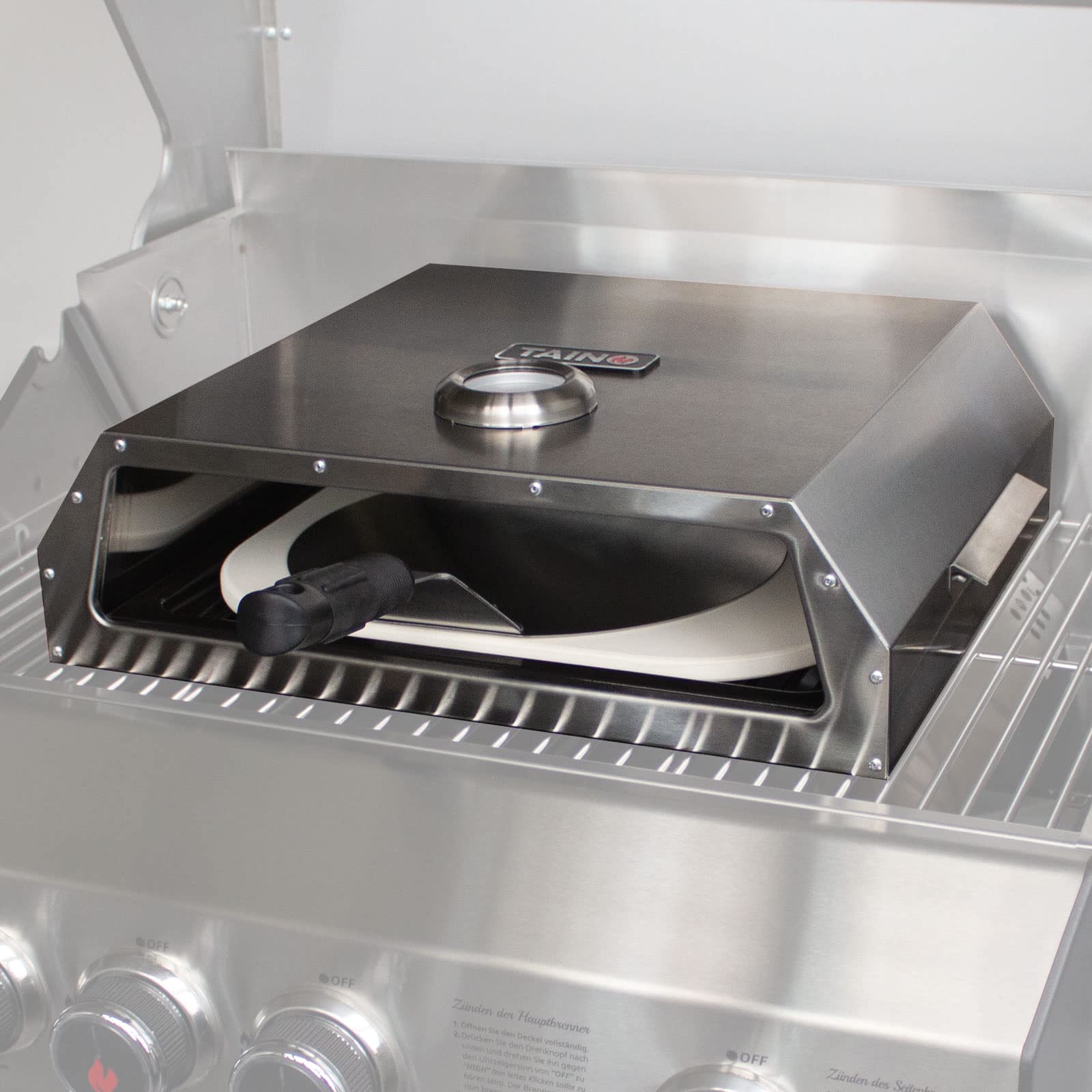 TAINO Horno para pizza, piedra para pizza, horno para barbacoa, horno para pizza, acero inoxidable