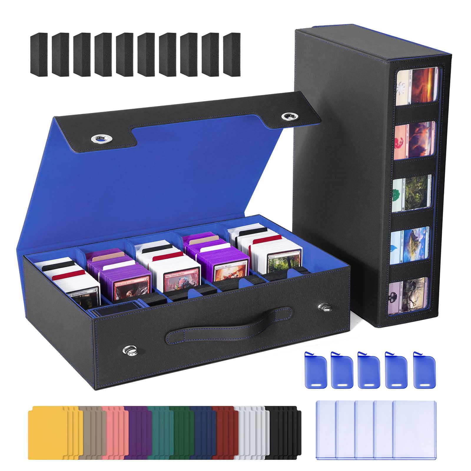 UAONO Trading Card Storage Box Holds 3900+ Cards, Bulk Card Storage